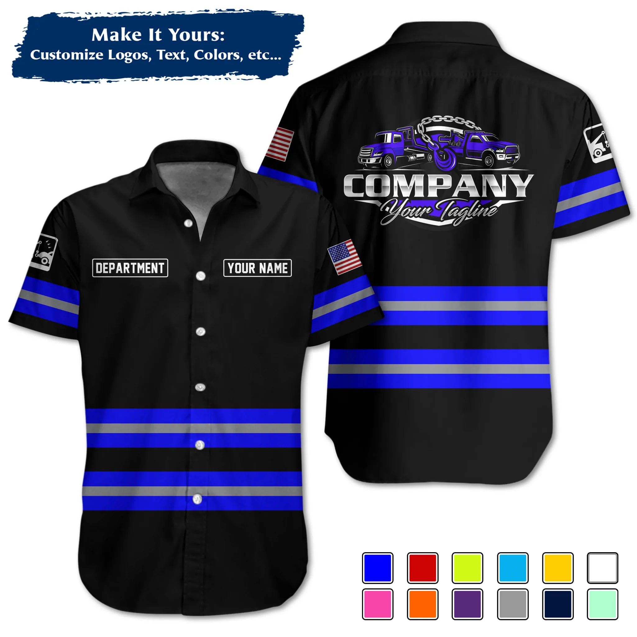 Custom Logo Trucker Apparel, Bulk Order Available, Personalized Gift for Trucking Business TRD11