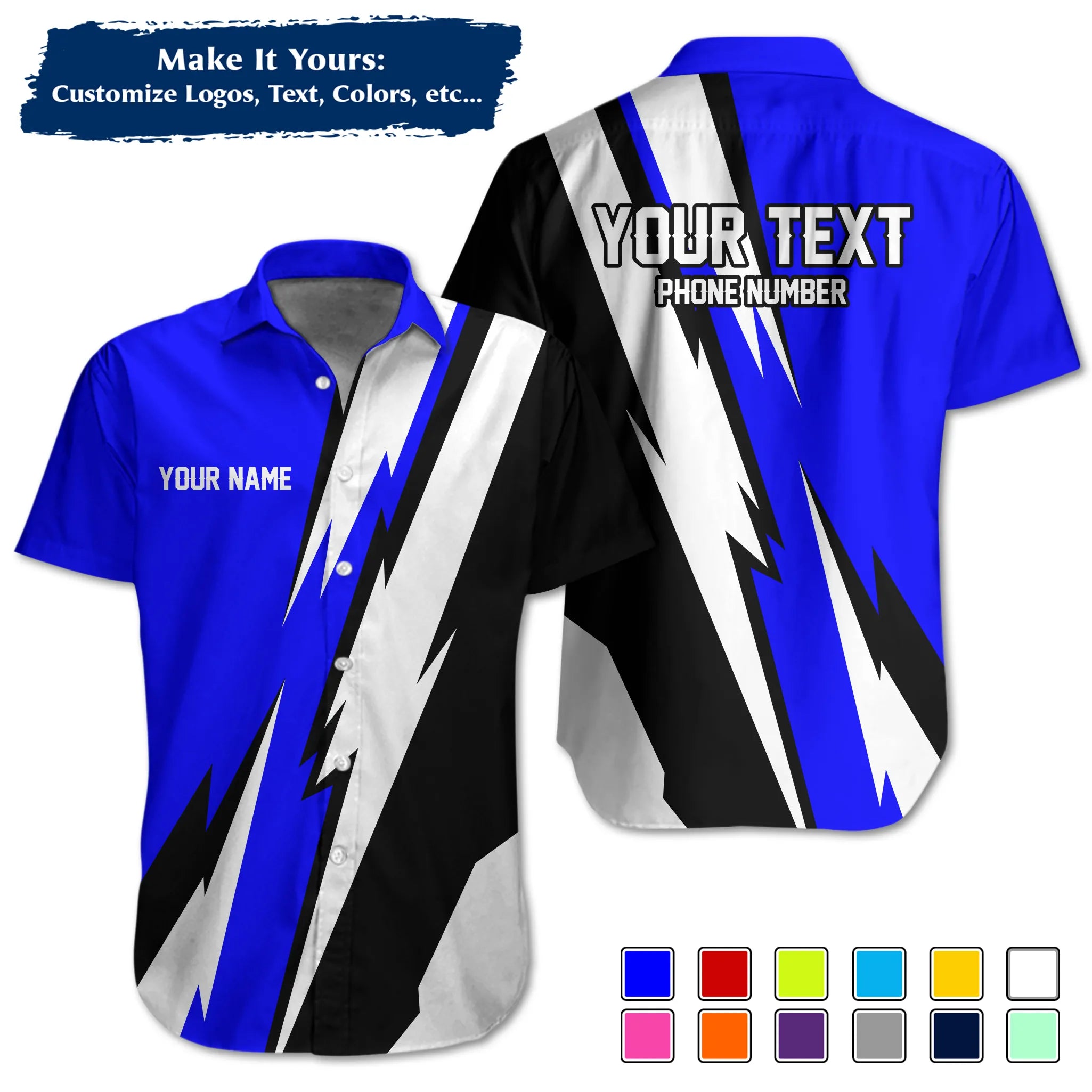 Custom Work Shirt & Uniform – Personalized with Company Logo, Name & Contact Inf UNF13