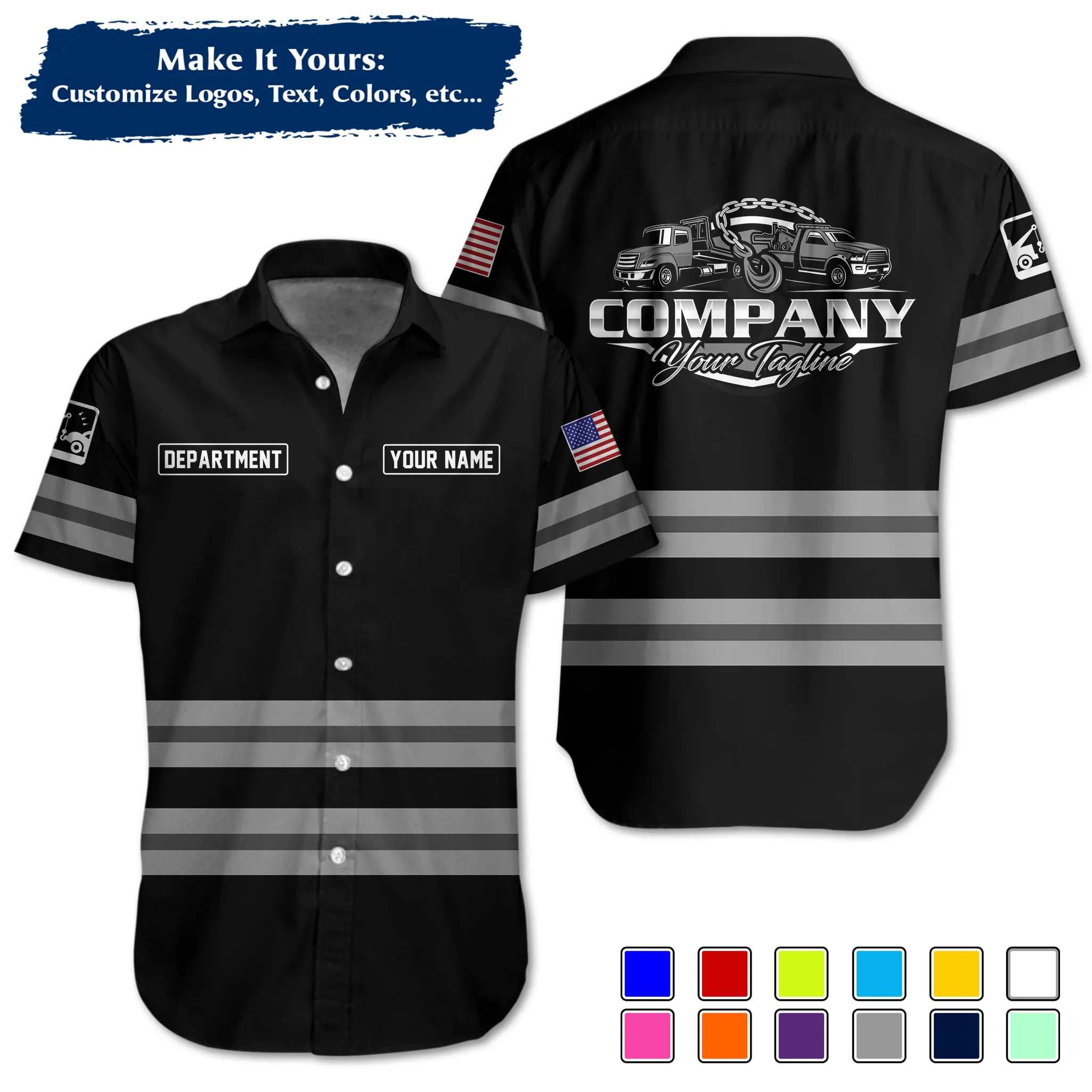 Custom Logo Trucker Apparel, Bulk Order Available, Personalized Gift for Trucking Business TRD11