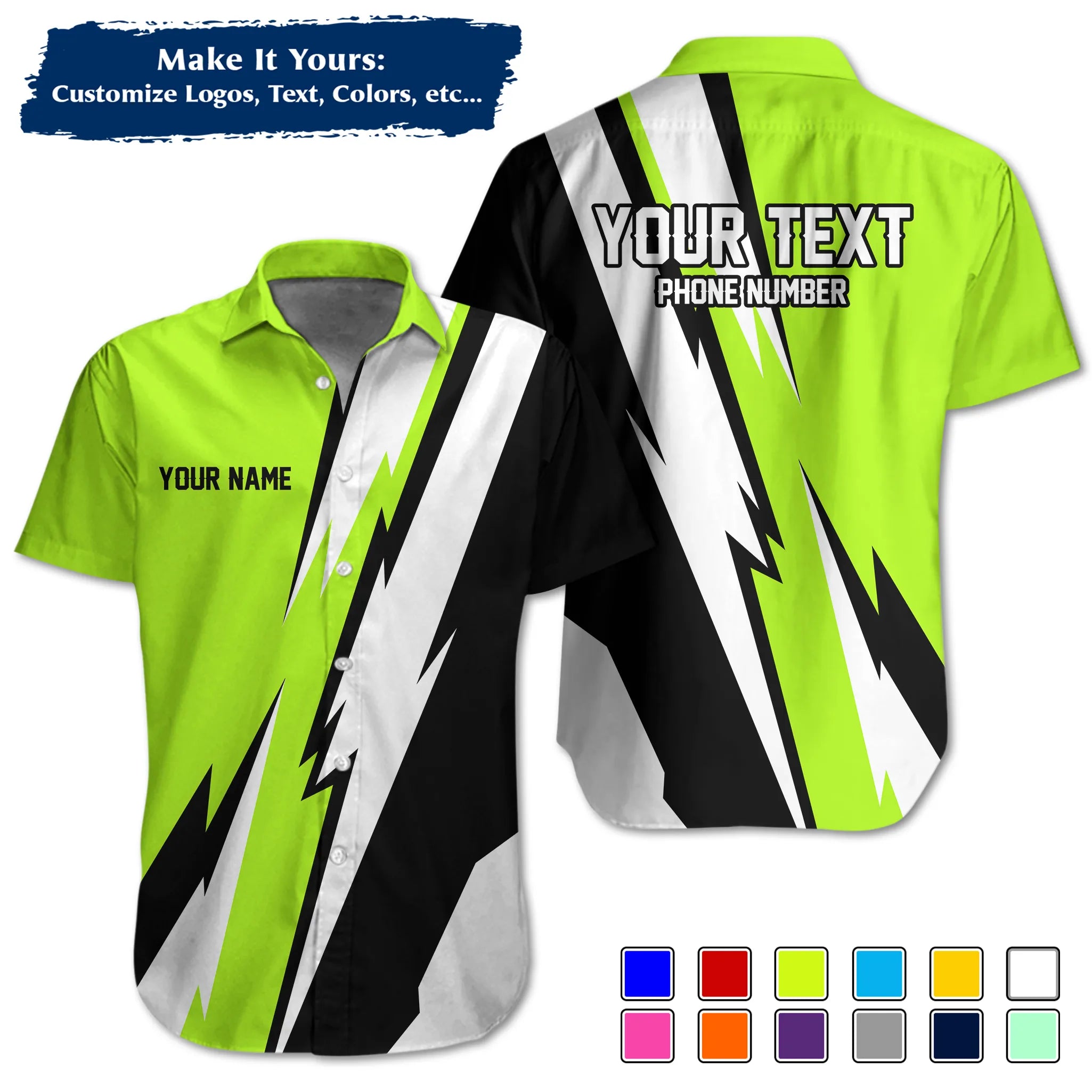 Custom Work Shirt & Uniform – Personalized with Company Logo, Name & Contact Inf UNF13