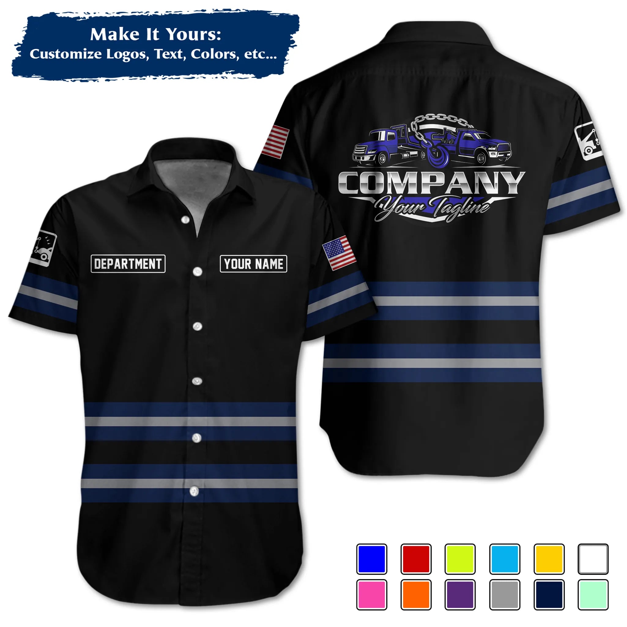 Custom Logo Trucker Apparel, Bulk Order Available, Personalized Gift for Trucking Business TRD11