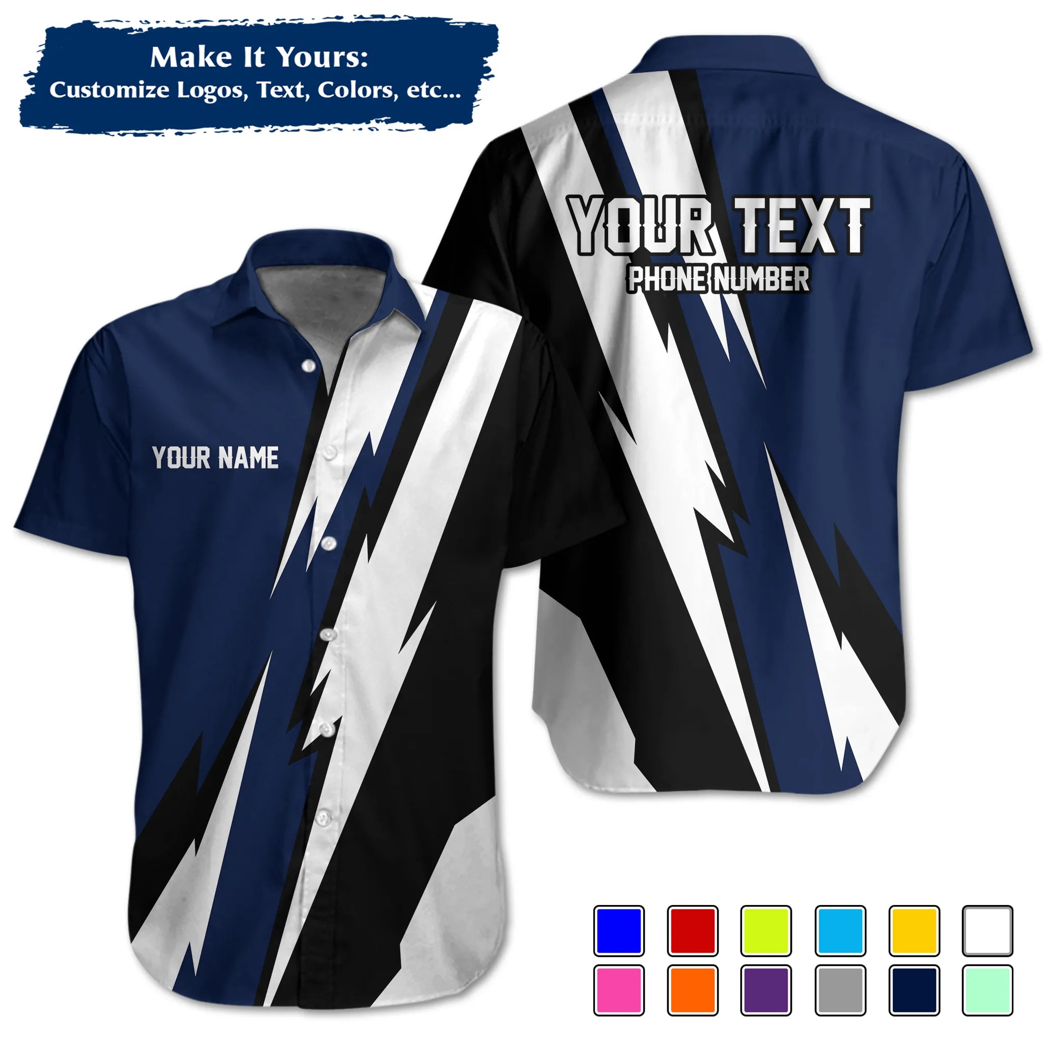 Custom Work Shirt & Uniform – Personalized with Company Logo, Name & Contact Inf UNF13