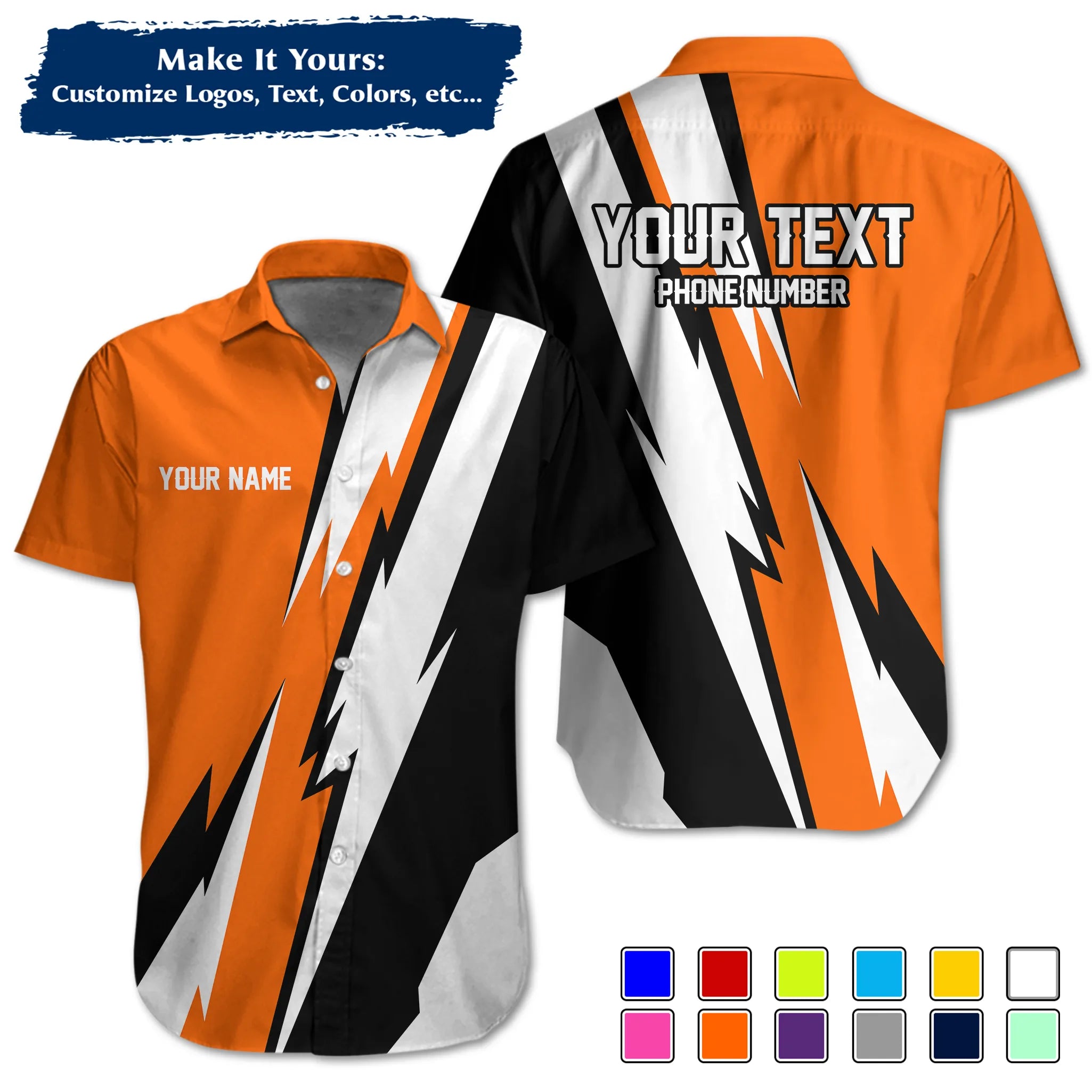 Custom Work Shirt & Uniform – Personalized with Company Logo, Name & Contact Inf UNF13