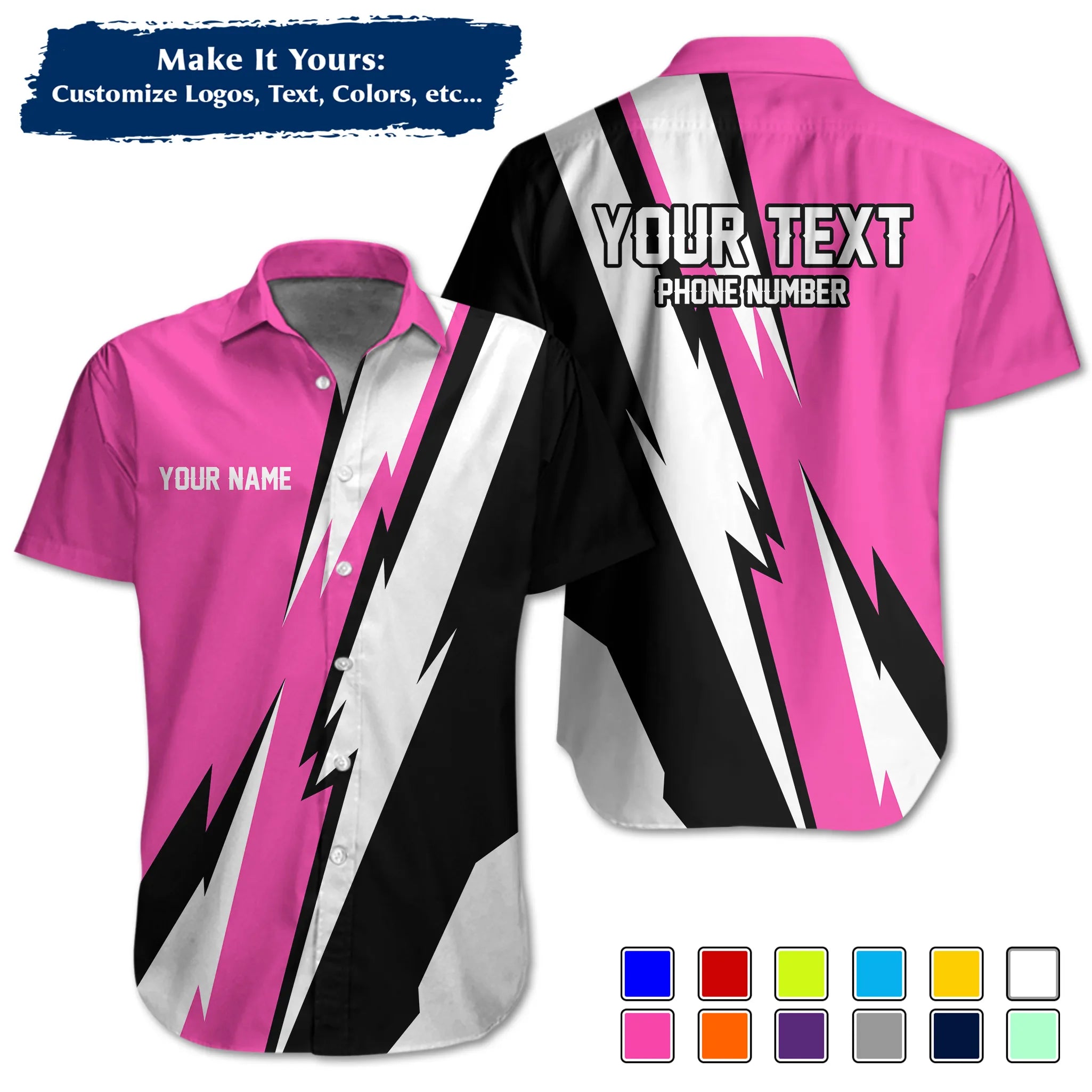 Custom Work Shirt & Uniform – Personalized with Company Logo, Name & Contact Inf UNF13