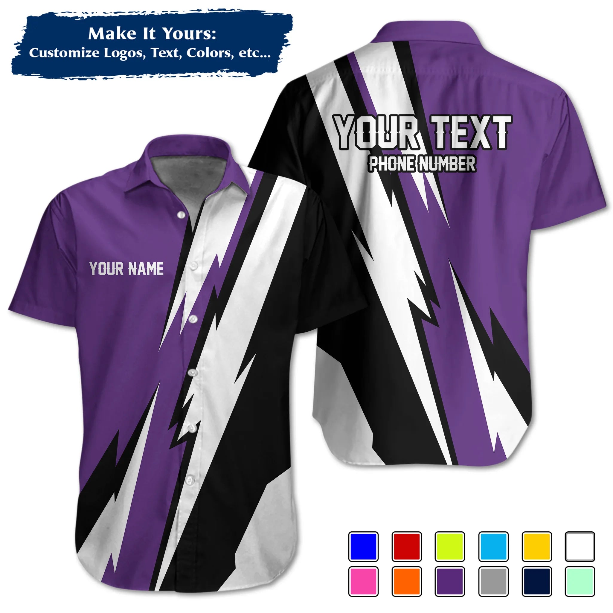 Custom Work Shirt & Uniform – Personalized with Company Logo, Name & Contact Inf UNF13