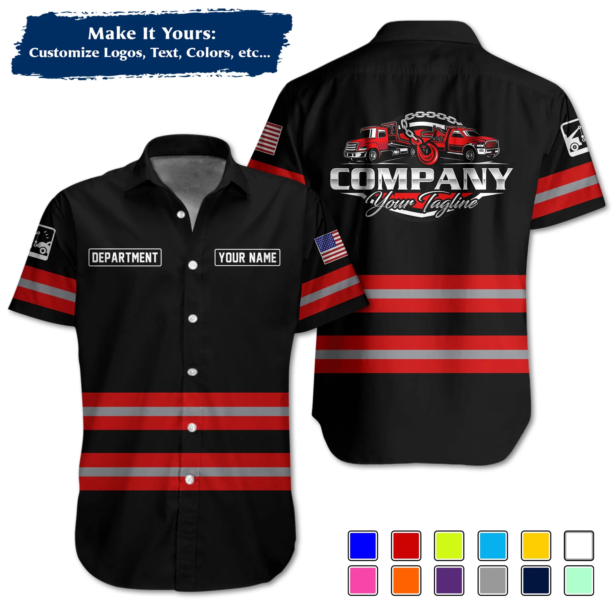 Custom Logo Trucker Apparel, Bulk Order Available, Personalized Gift for Trucking Business TRD11