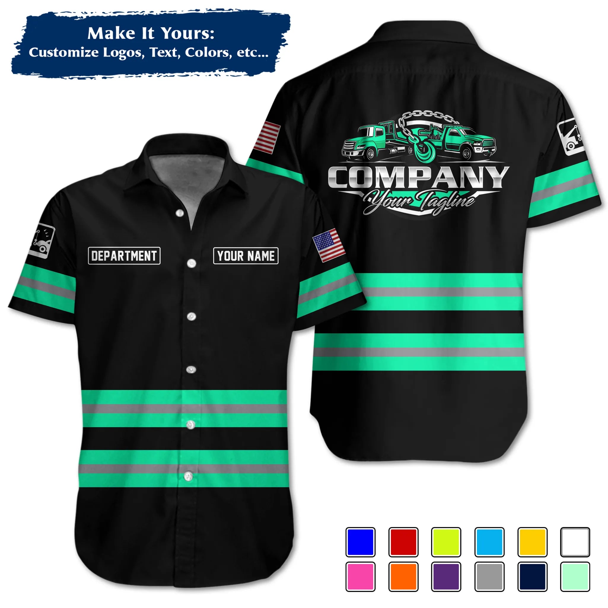 Custom Logo Trucker Apparel, Bulk Order Available, Personalized Gift for Trucking Business TRD11