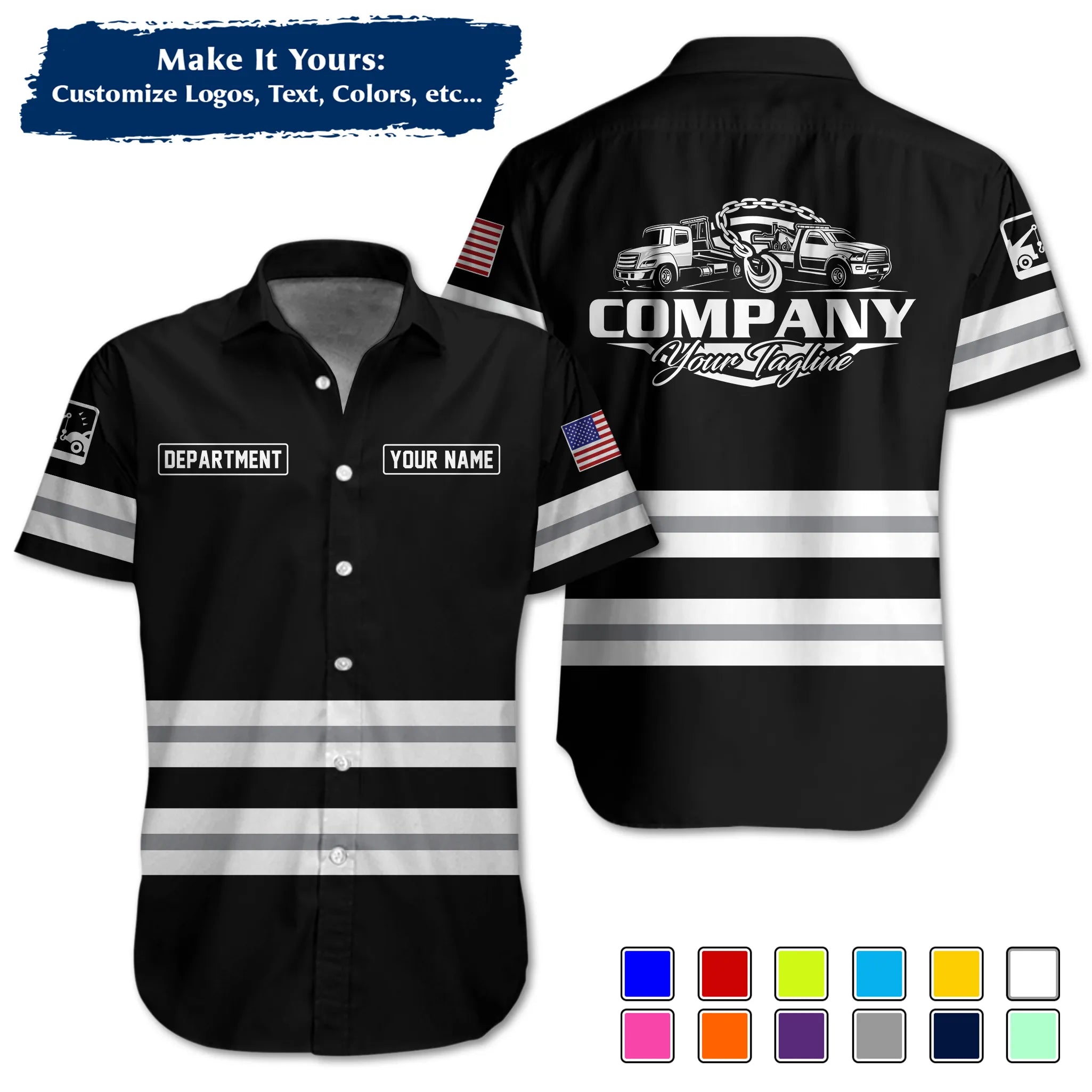 Custom Logo Trucker Apparel, Bulk Order Available, Personalized Gift for Trucking Business TRD11