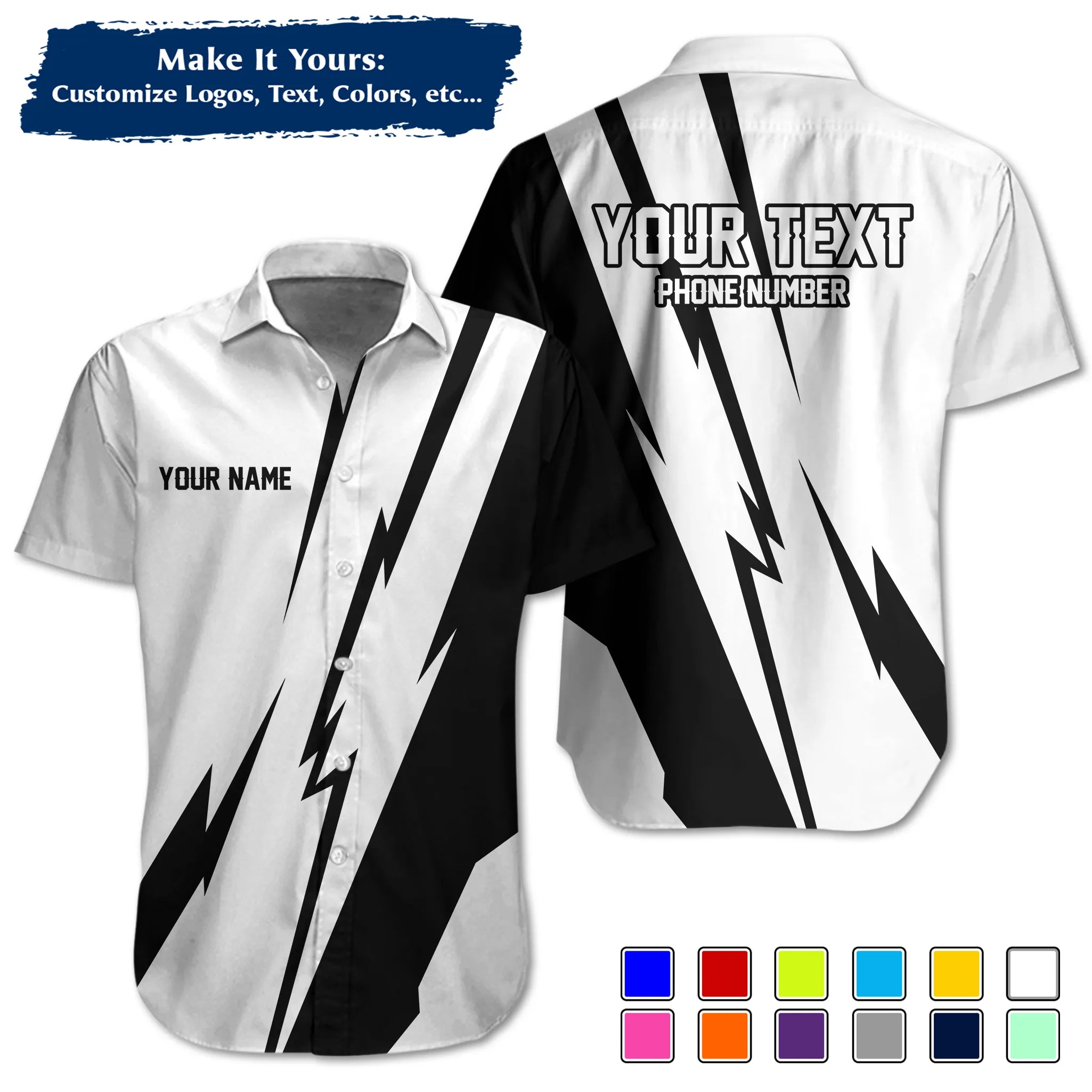 Custom Work Shirt & Uniform – Personalized with Company Logo, Name & Contact Inf UNF13