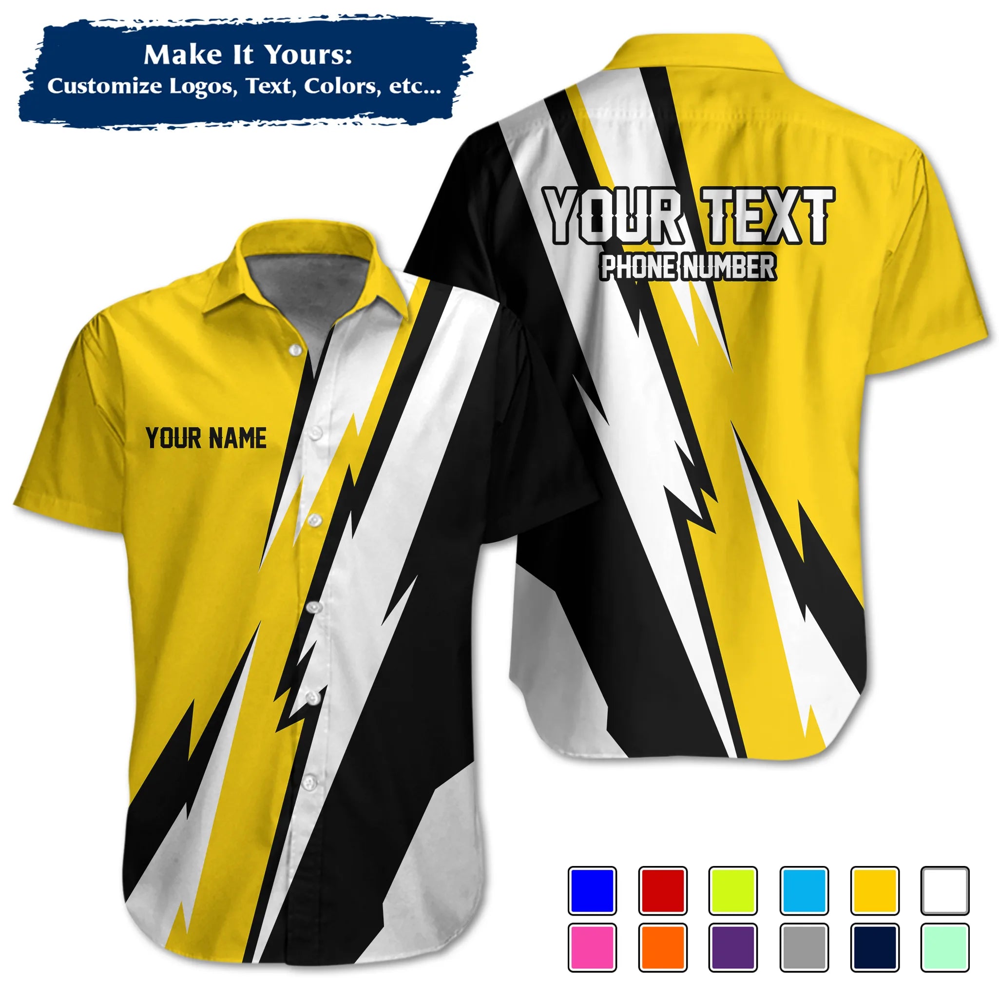 Custom Work Shirt & Uniform – Personalized with Company Logo, Name & Contact Inf UNF13