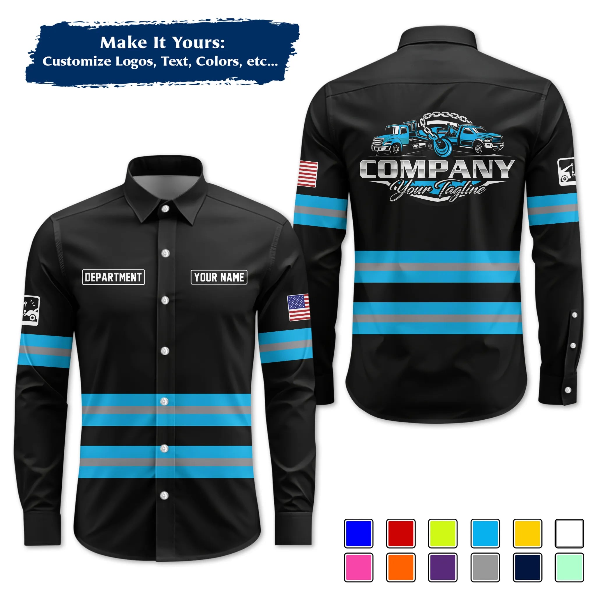 Custom Logo Trucker Apparel, Bulk Order Available, Personalized Gift for Trucking Business TRD11