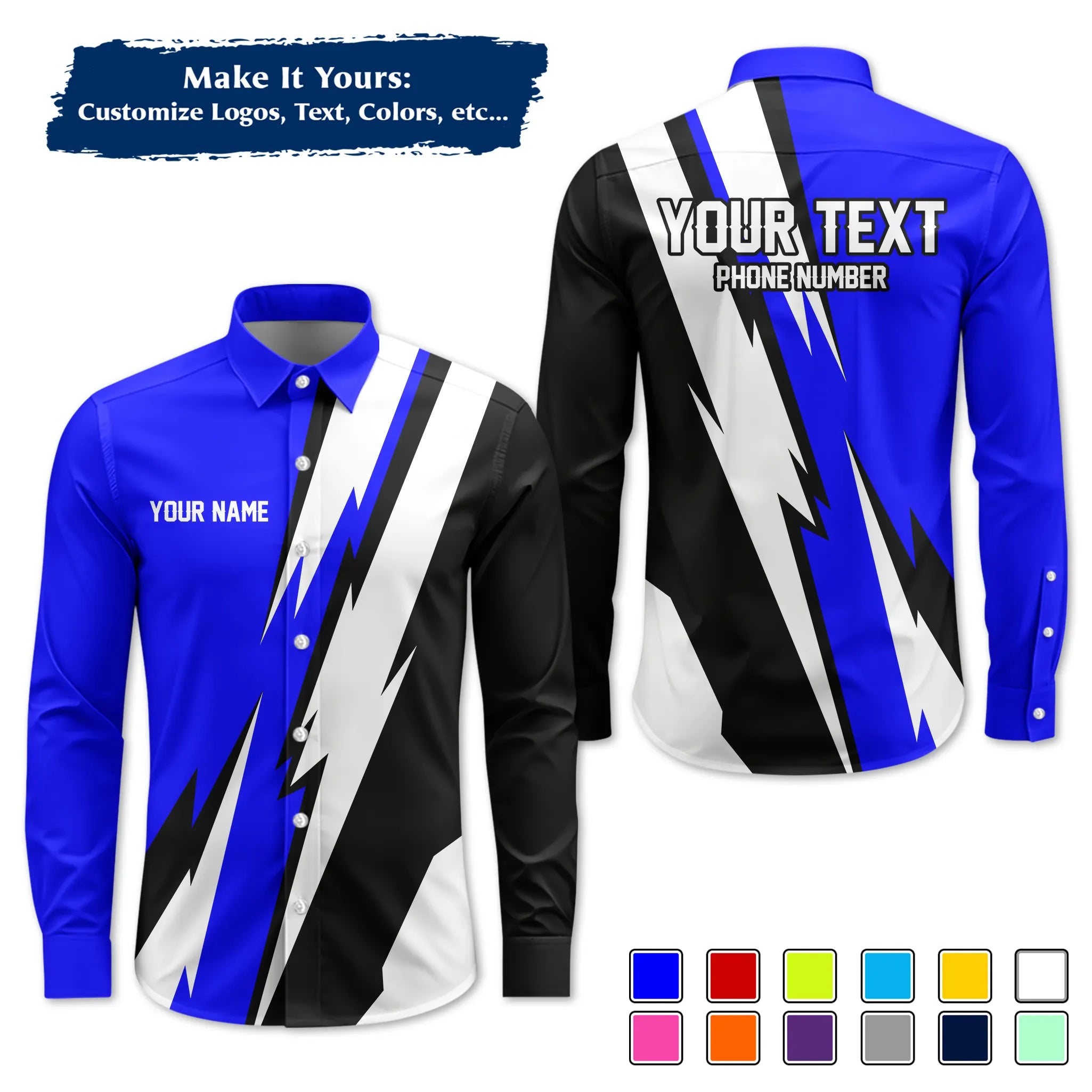 Custom Work Shirt & Uniform – Personalized with Company Logo, Name & Contact Inf UNF13
