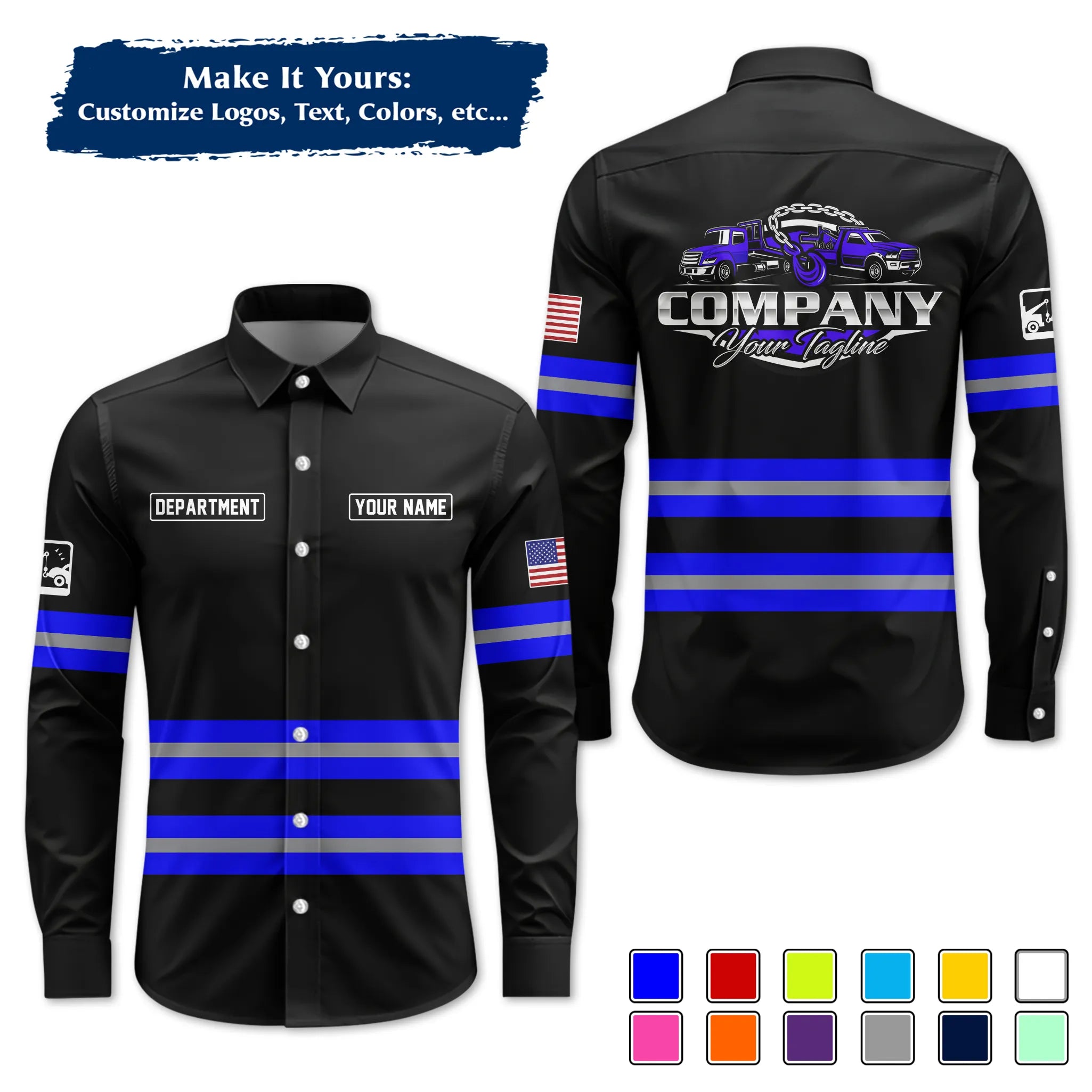 Custom Logo Trucker Apparel, Bulk Order Available, Personalized Gift for Trucking Business TRD11