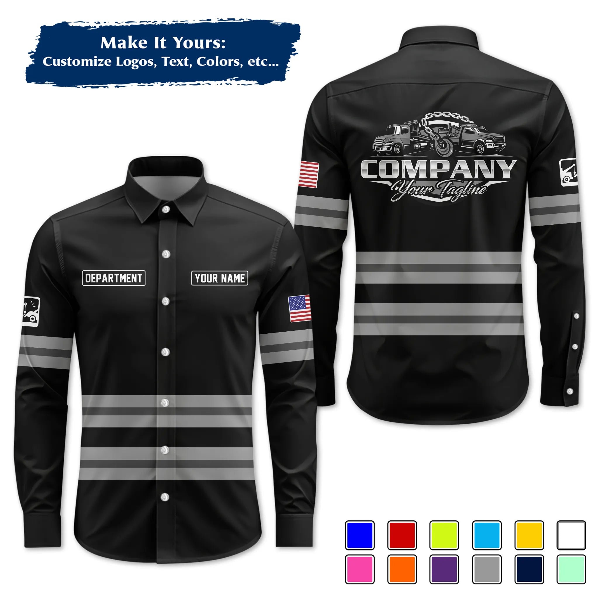 Custom Logo Trucker Apparel, Bulk Order Available, Personalized Gift for Trucking Business TRD11