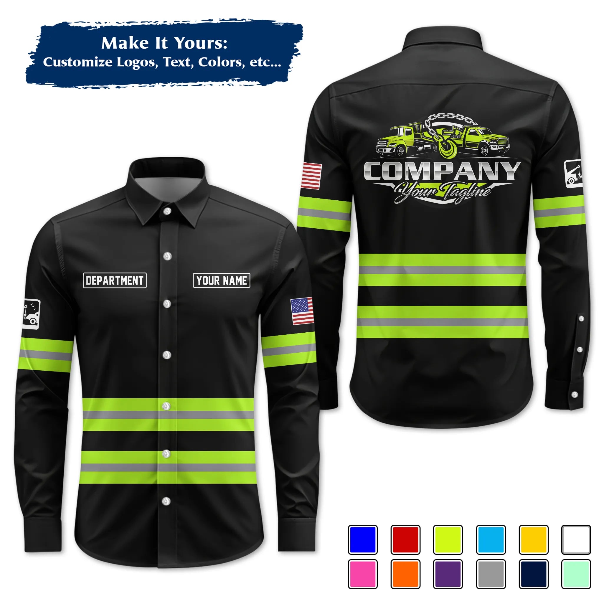 Custom Logo Trucker Apparel, Bulk Order Available, Personalized Gift for Trucking Business TRD11