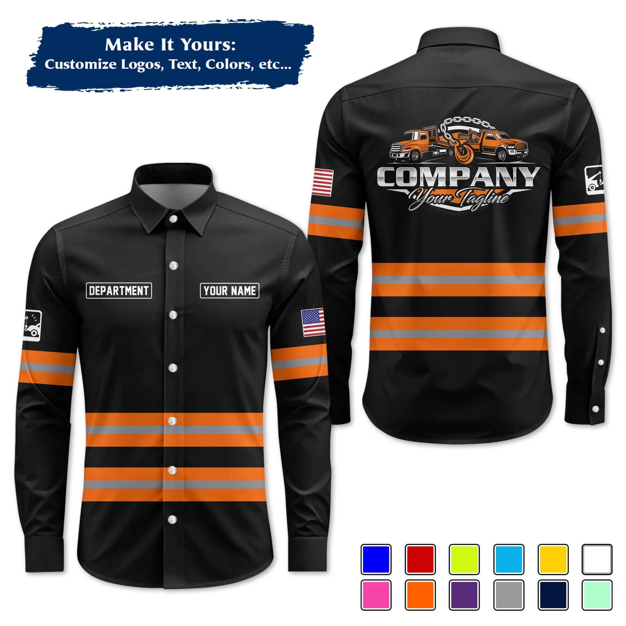 Custom Logo Trucker Apparel, Bulk Order Available, Personalized Gift for Trucking Business TRD11