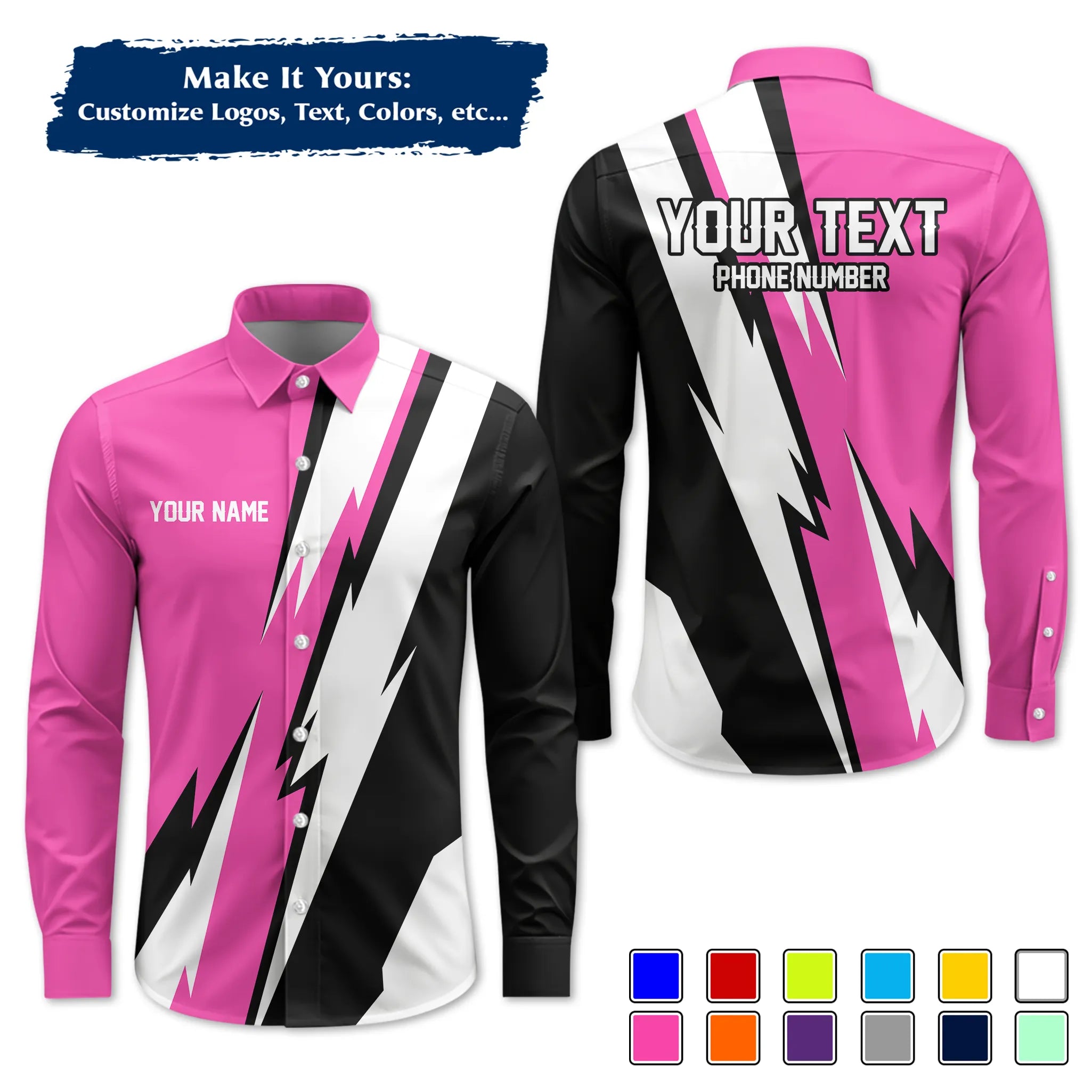 Custom Work Shirt & Uniform – Personalized with Company Logo, Name & Contact Inf UNF13