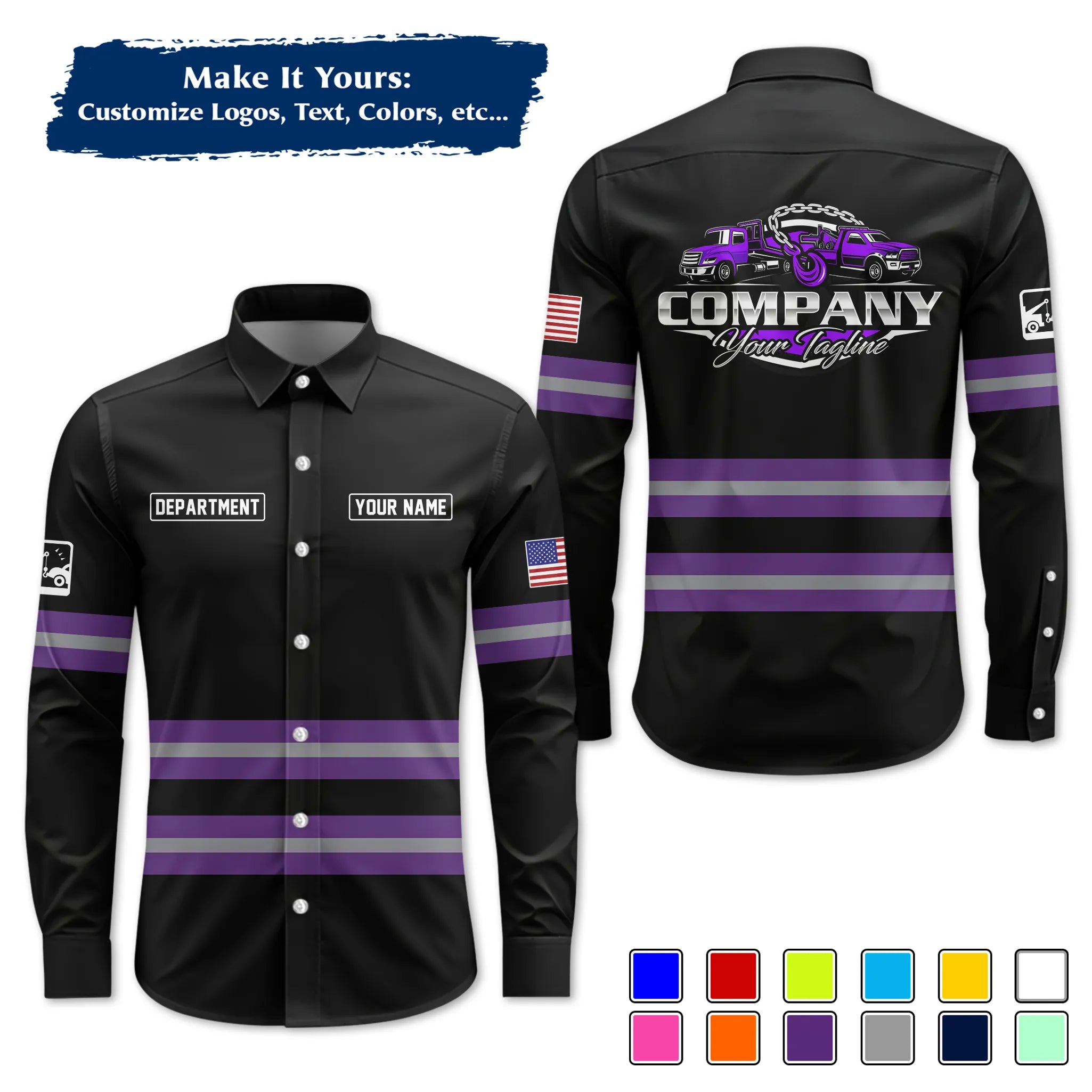 Custom Logo Trucker Apparel, Bulk Order Available, Personalized Gift for Trucking Business TRD11