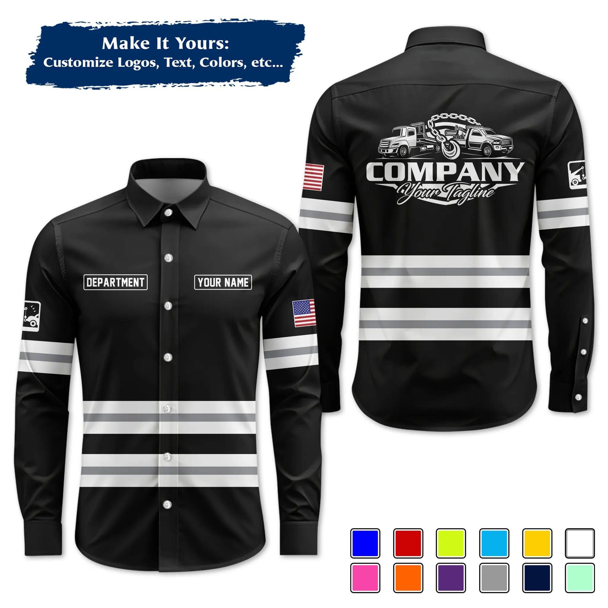 Custom Logo Trucker Apparel, Bulk Order Available, Personalized Gift for Trucking Business TRD11