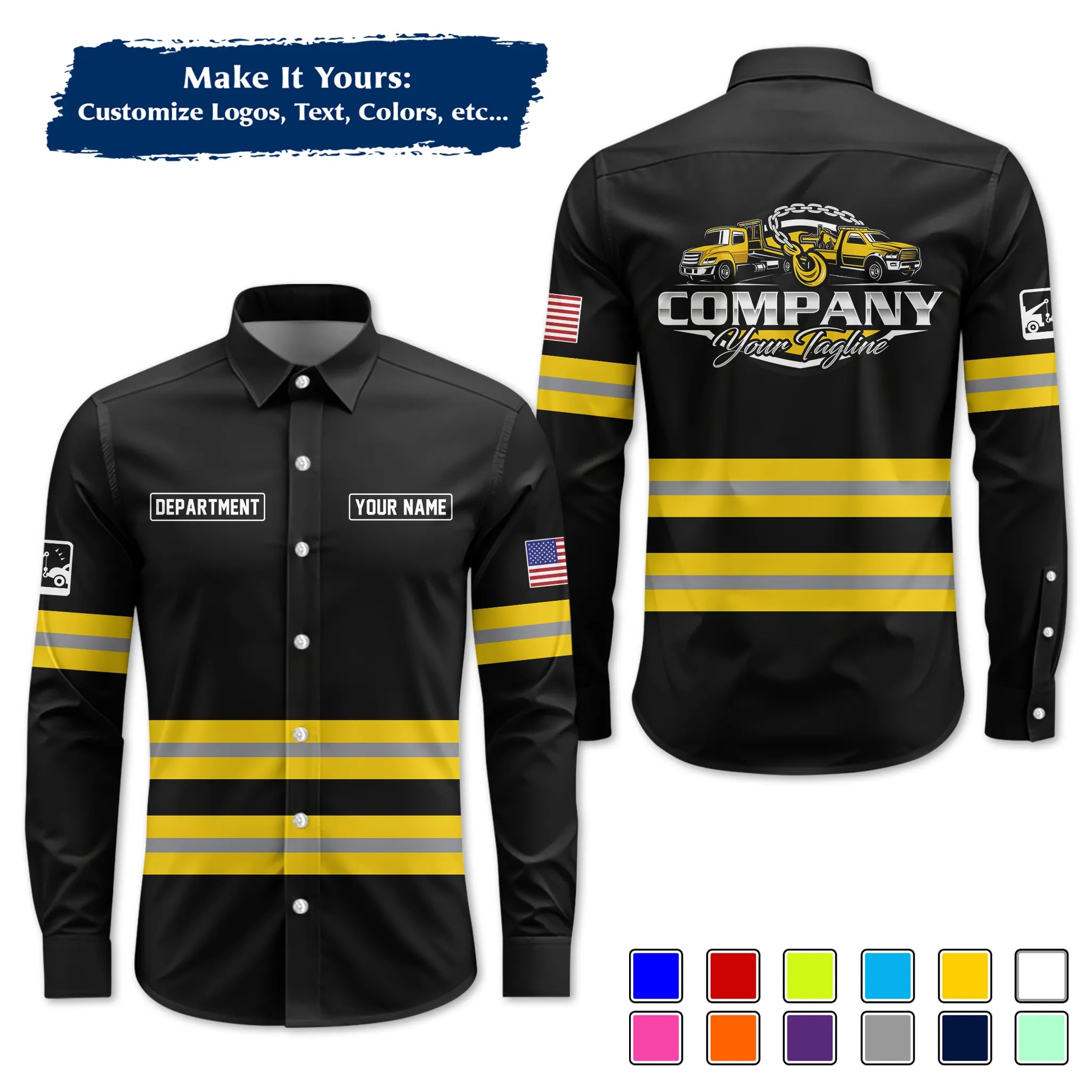 Custom Logo Trucker Apparel, Bulk Order Available, Personalized Gift for Trucking Business TRD11