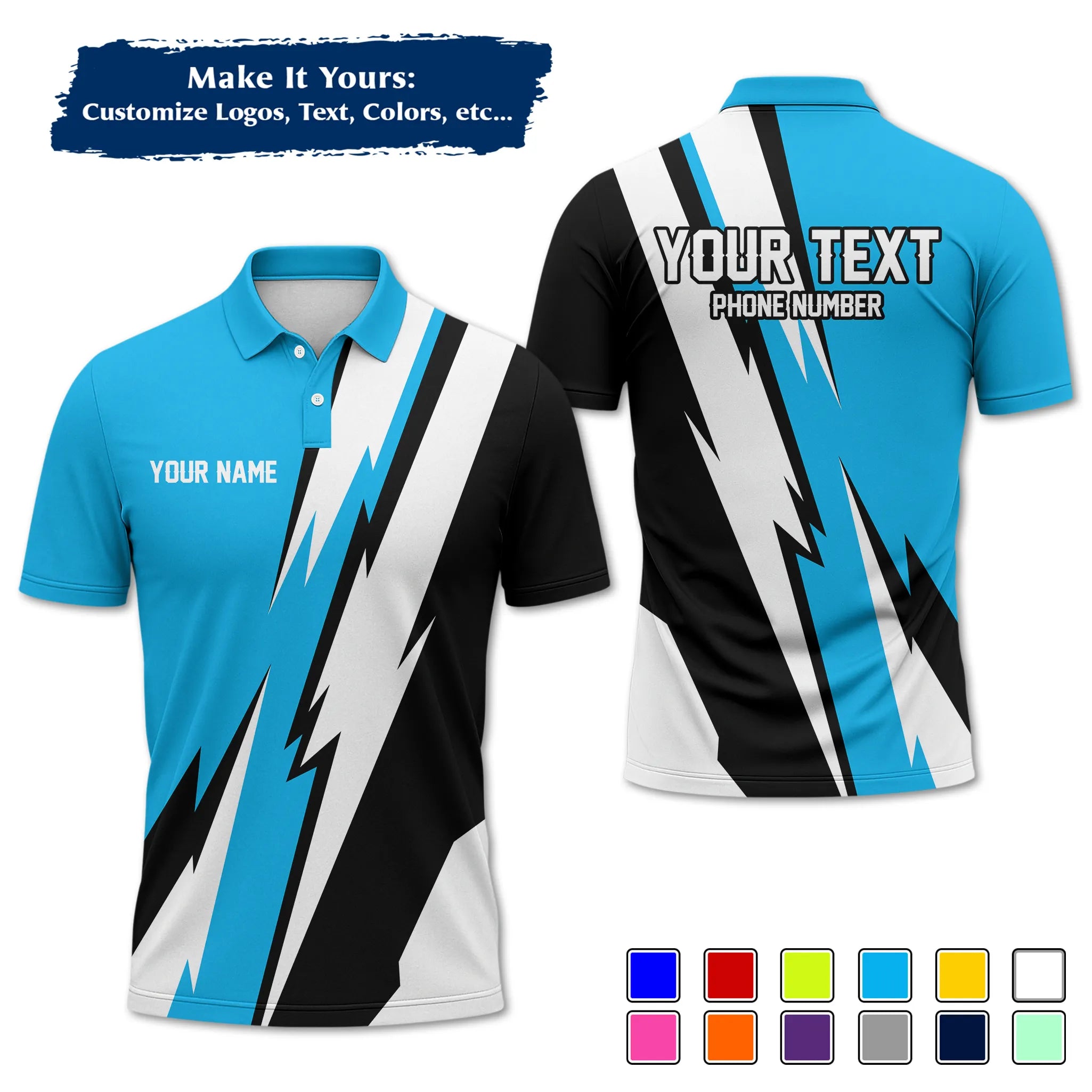 Custom Work Shirt & Uniform – Personalized with Company Logo, Name & Contact Inf UNF13