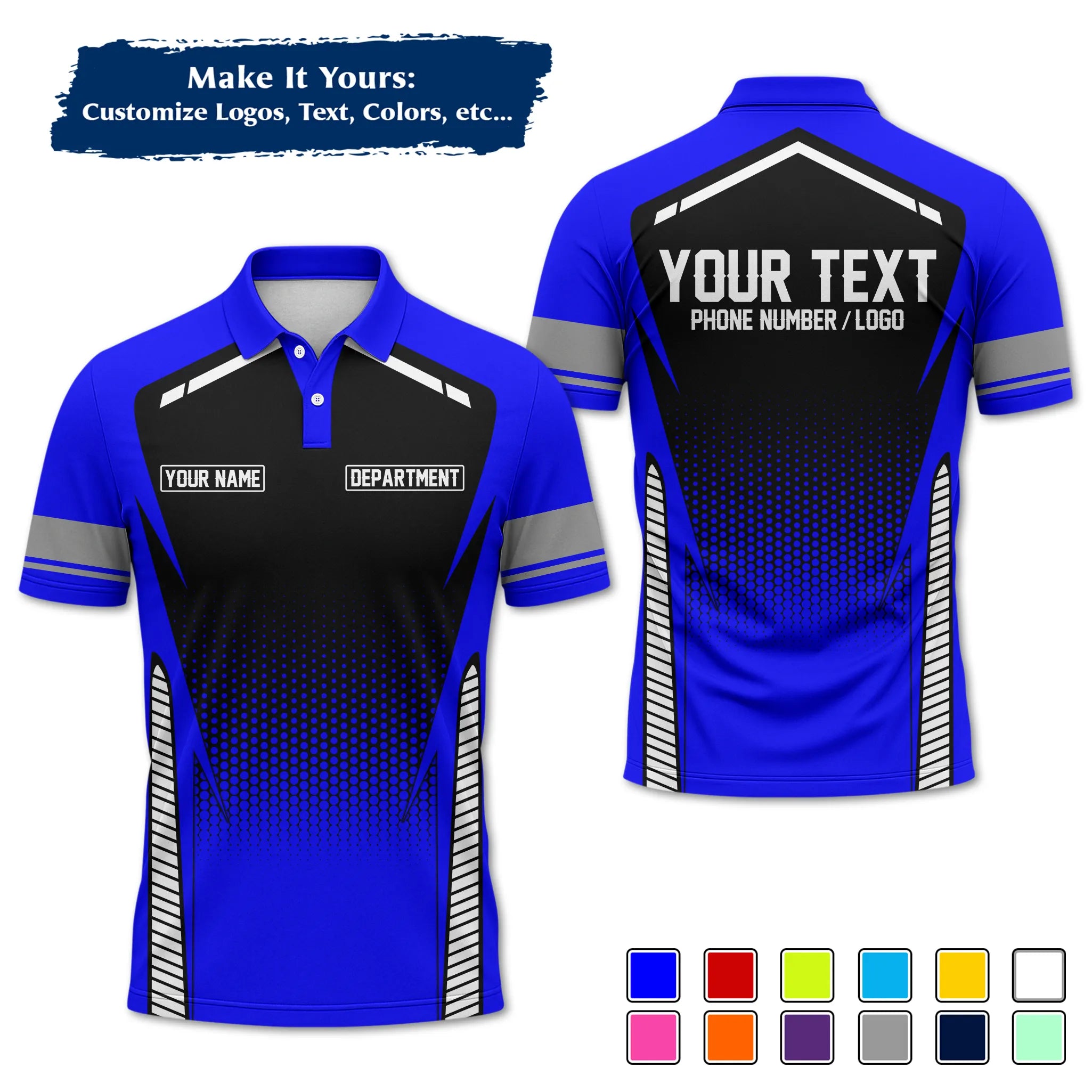 Custom Work Shirt & Uniform – Personalized with Company Logo, Name & Contact Inf UNF12