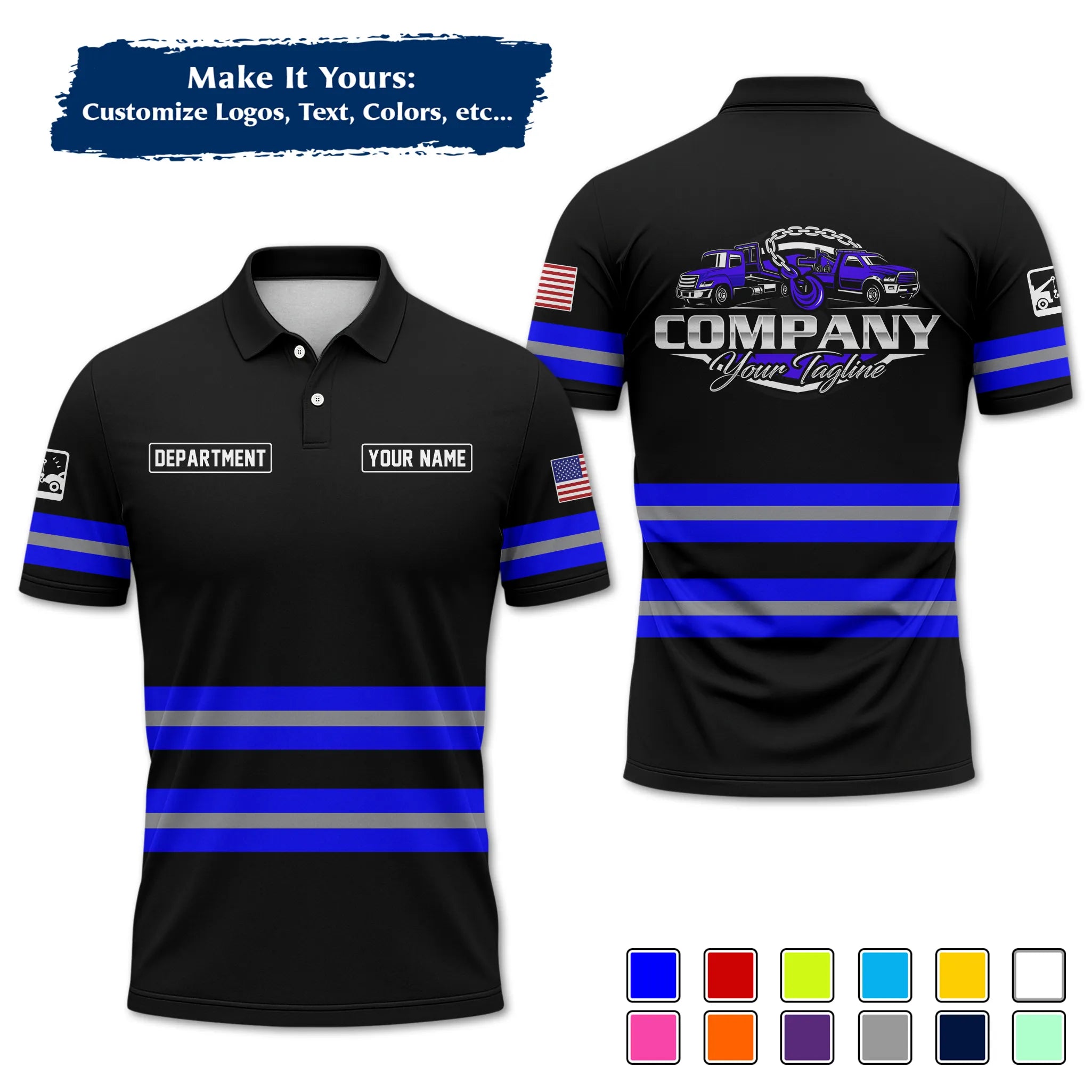 Custom Logo Trucker Apparel, Bulk Order Available, Personalized Gift for Trucking Business TRD11