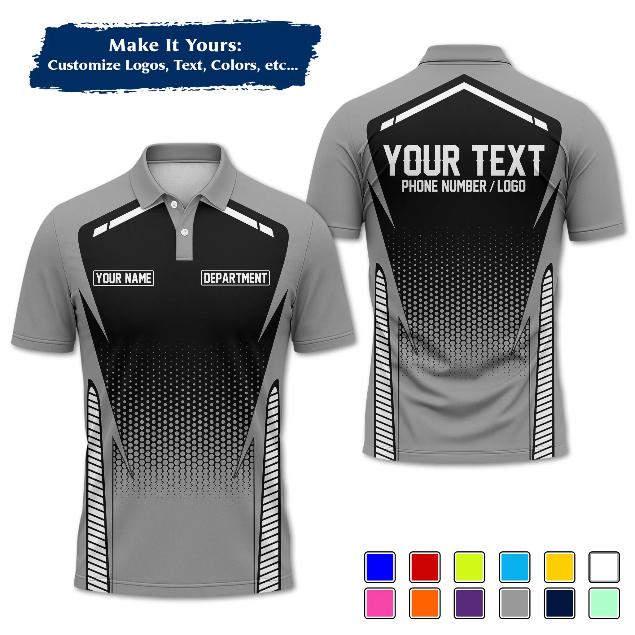 Custom Work Shirt & Uniform – Personalized with Company Logo, Name & Contact Inf UNF12