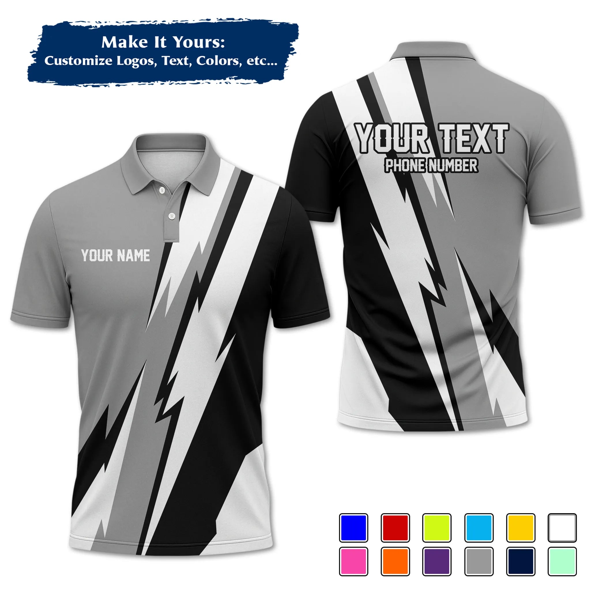 Custom Work Shirt & Uniform – Personalized with Company Logo, Name & Contact Inf UNF13