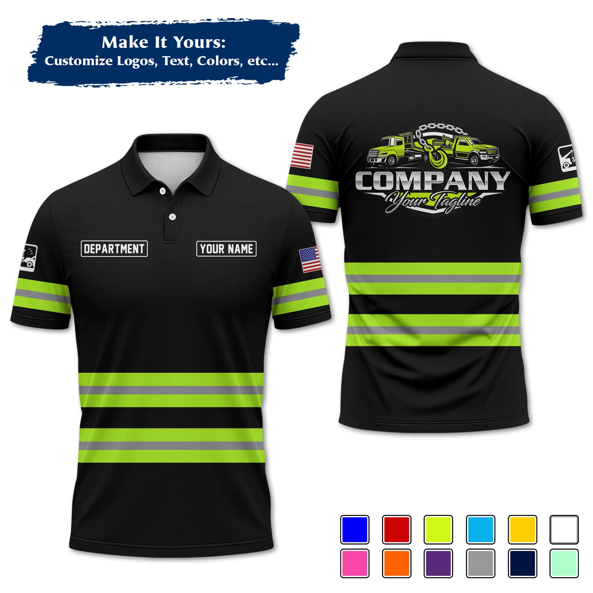 Custom Logo Trucker Apparel, Bulk Order Available, Personalized Gift for Trucking Business TRD11