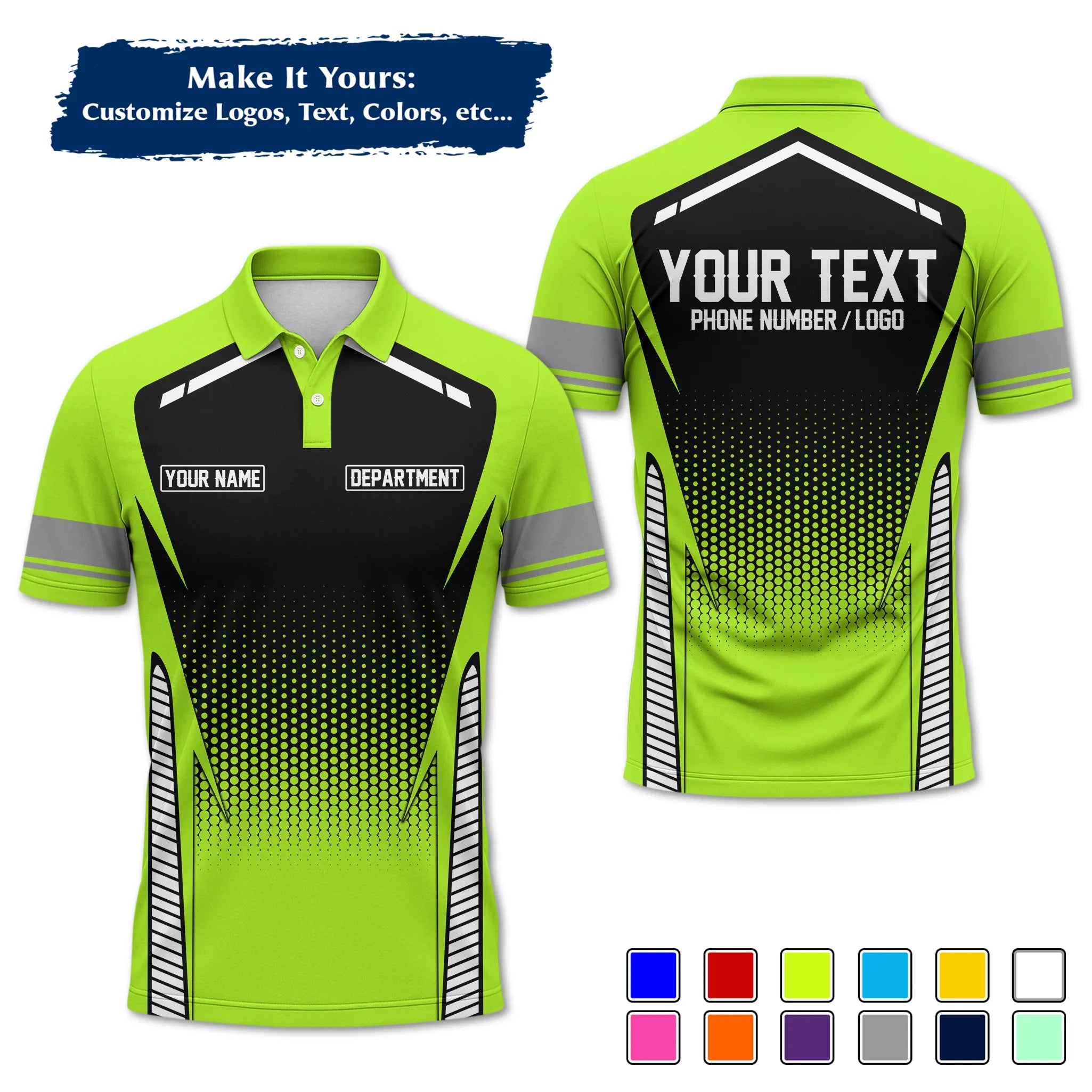 Custom Work Shirt & Uniform – Personalized with Company Logo, Name & Contact Inf UNF12