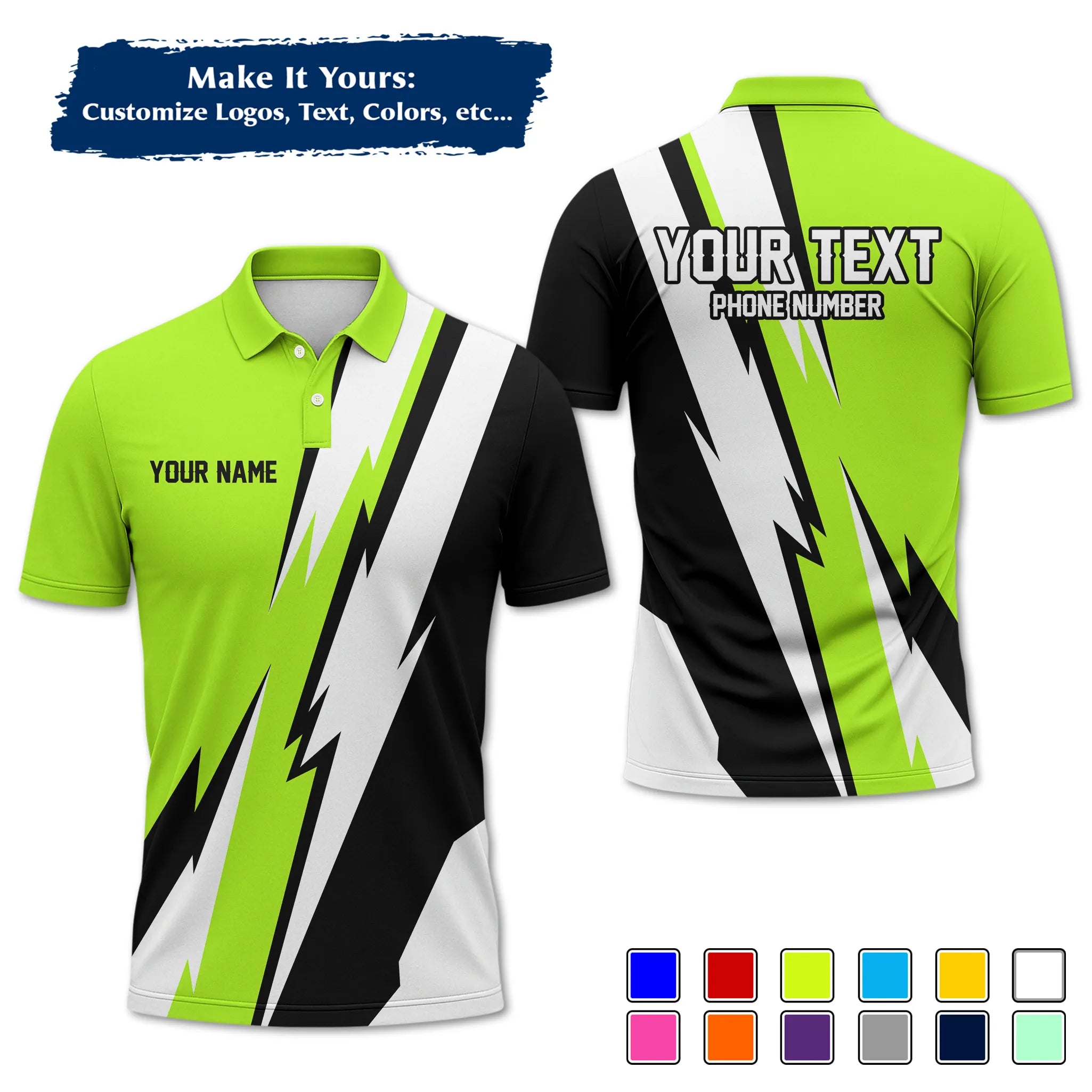 Custom Work Shirt & Uniform – Personalized with Company Logo, Name & Contact Inf UNF13