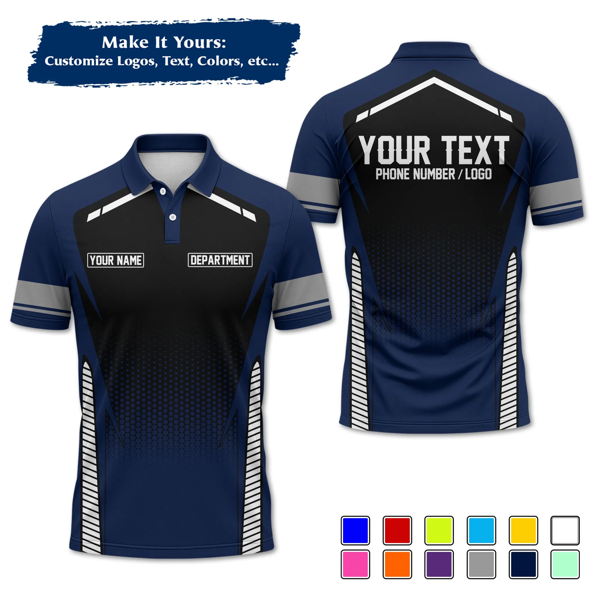 Custom Work Shirt & Uniform – Personalized with Company Logo, Name & Contact Inf UNF12