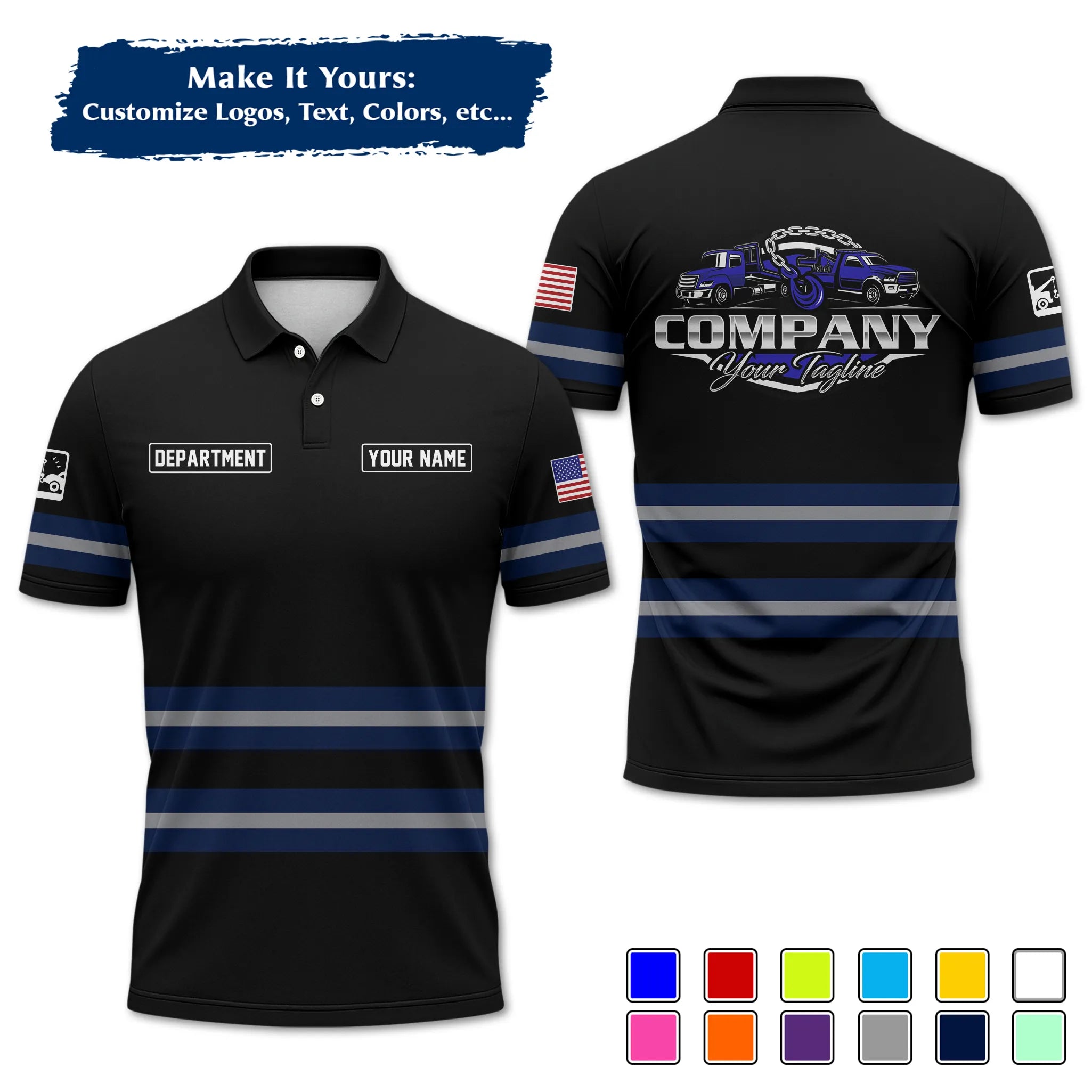 Custom Logo Trucker Apparel, Bulk Order Available, Personalized Gift for Trucking Business TRD11