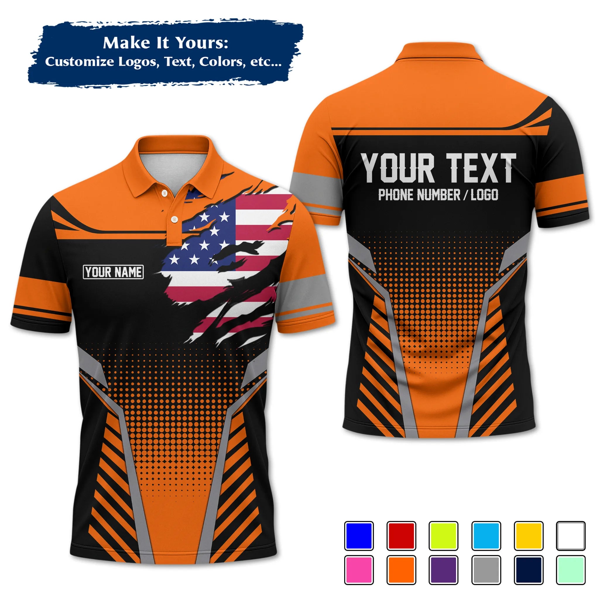 Custom Work Shirt & Uniform – Personalized with Company Logo, Name & Contact Inf UNF14