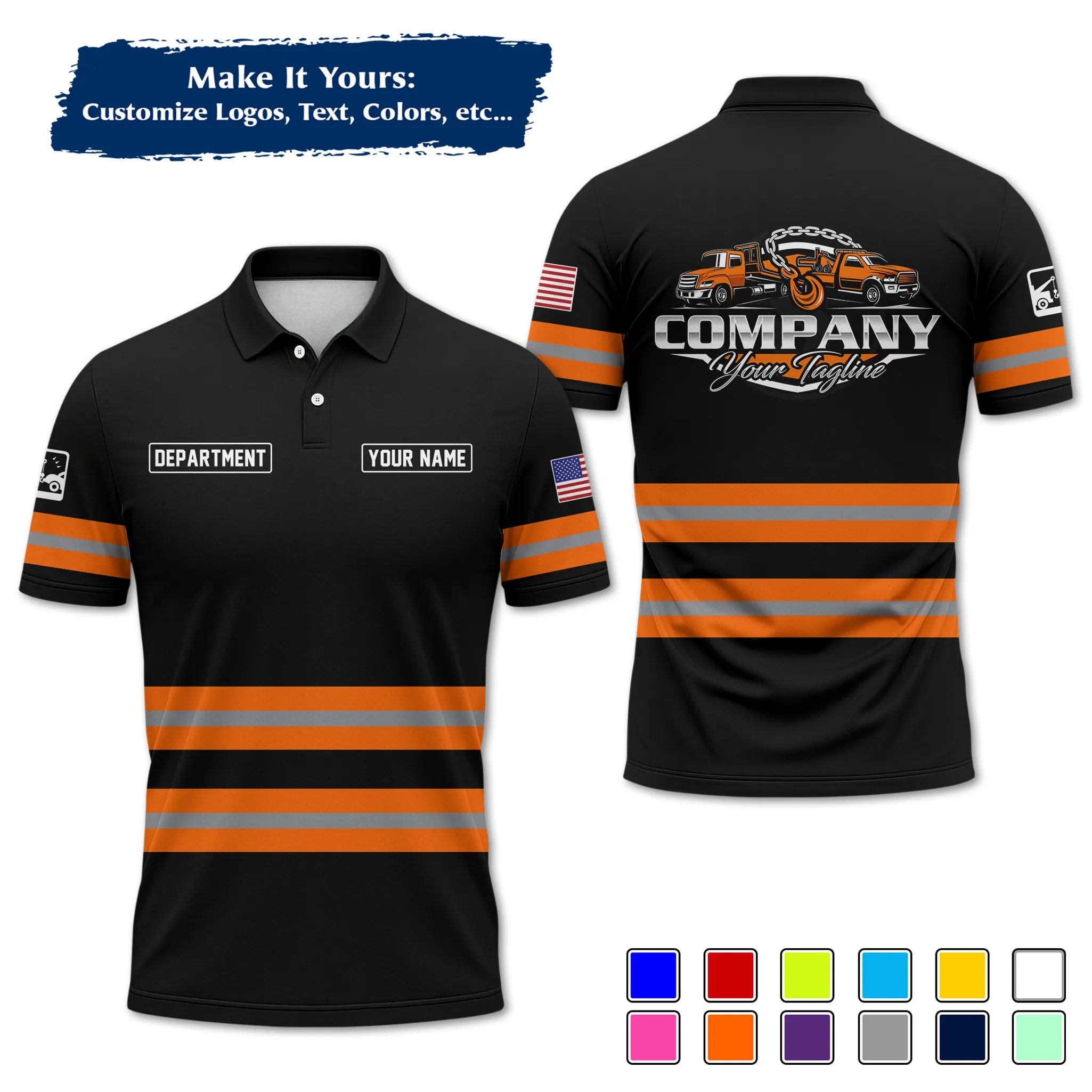 Custom Logo Trucker Apparel, Bulk Order Available, Personalized Gift for Trucking Business TRD11