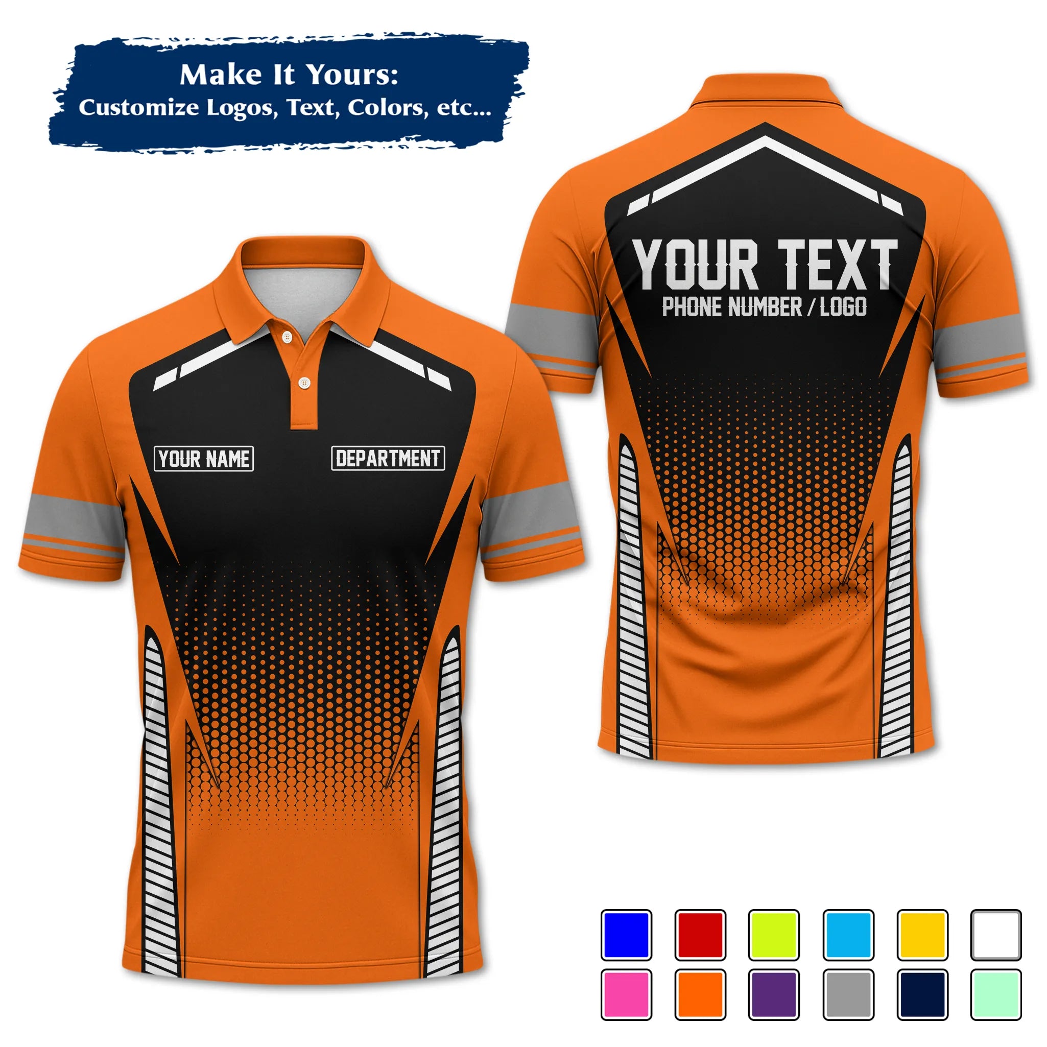 Custom Work Shirt & Uniform – Personalized with Company Logo, Name & Contact Inf UNF12