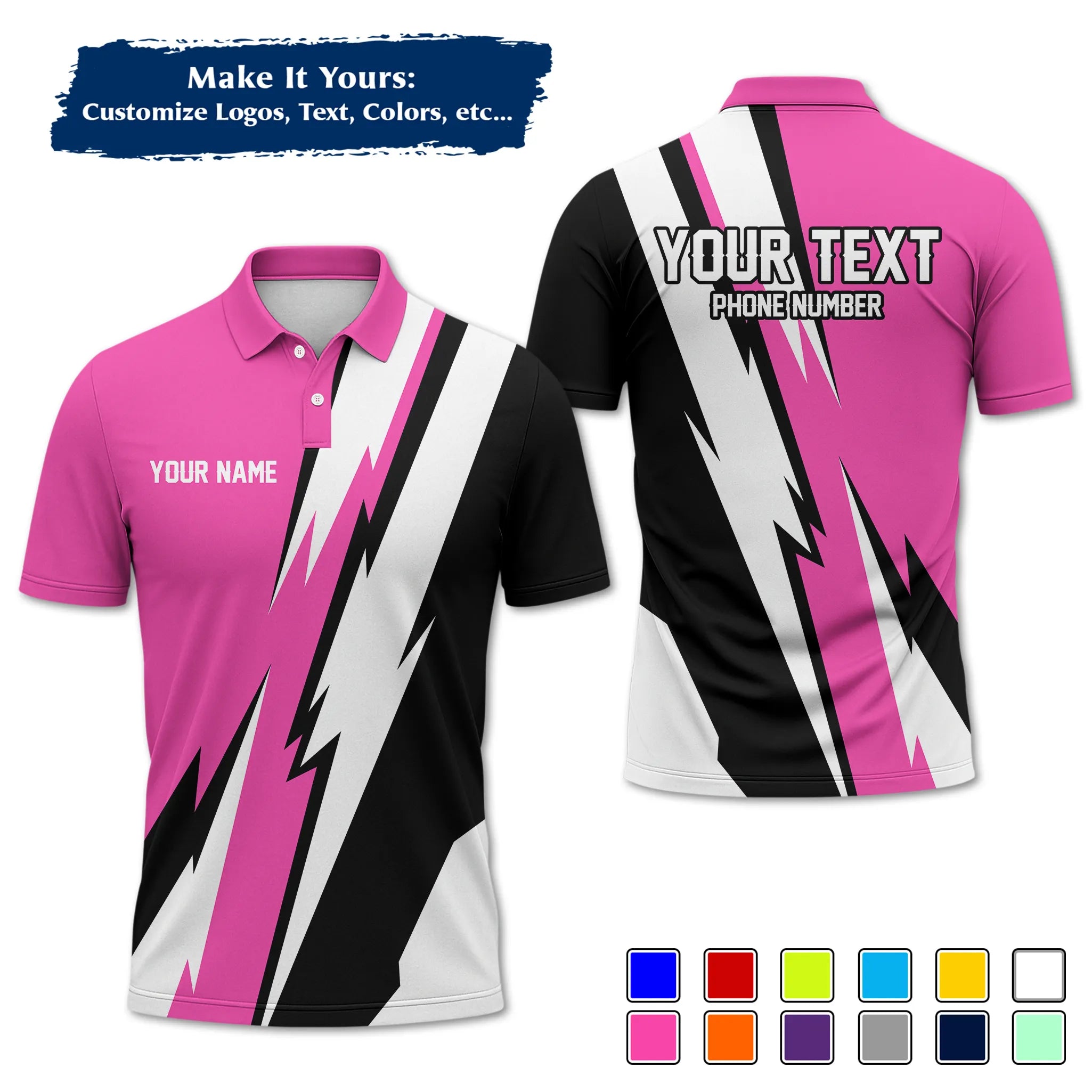 Custom Work Shirt & Uniform – Personalized with Company Logo, Name & Contact Inf UNF13