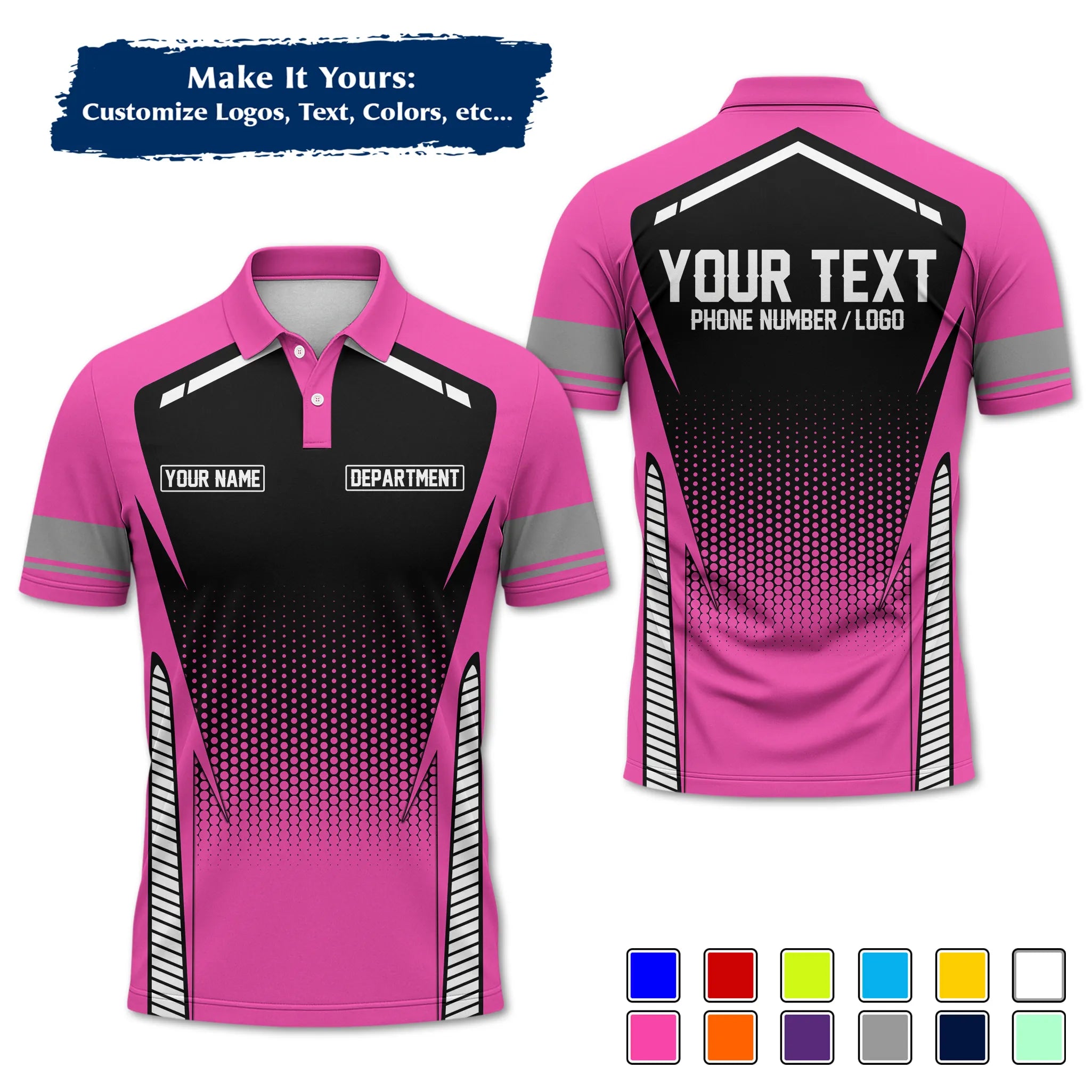 Custom Work Shirt & Uniform – Personalized with Company Logo, Name & Contact Inf UNF12