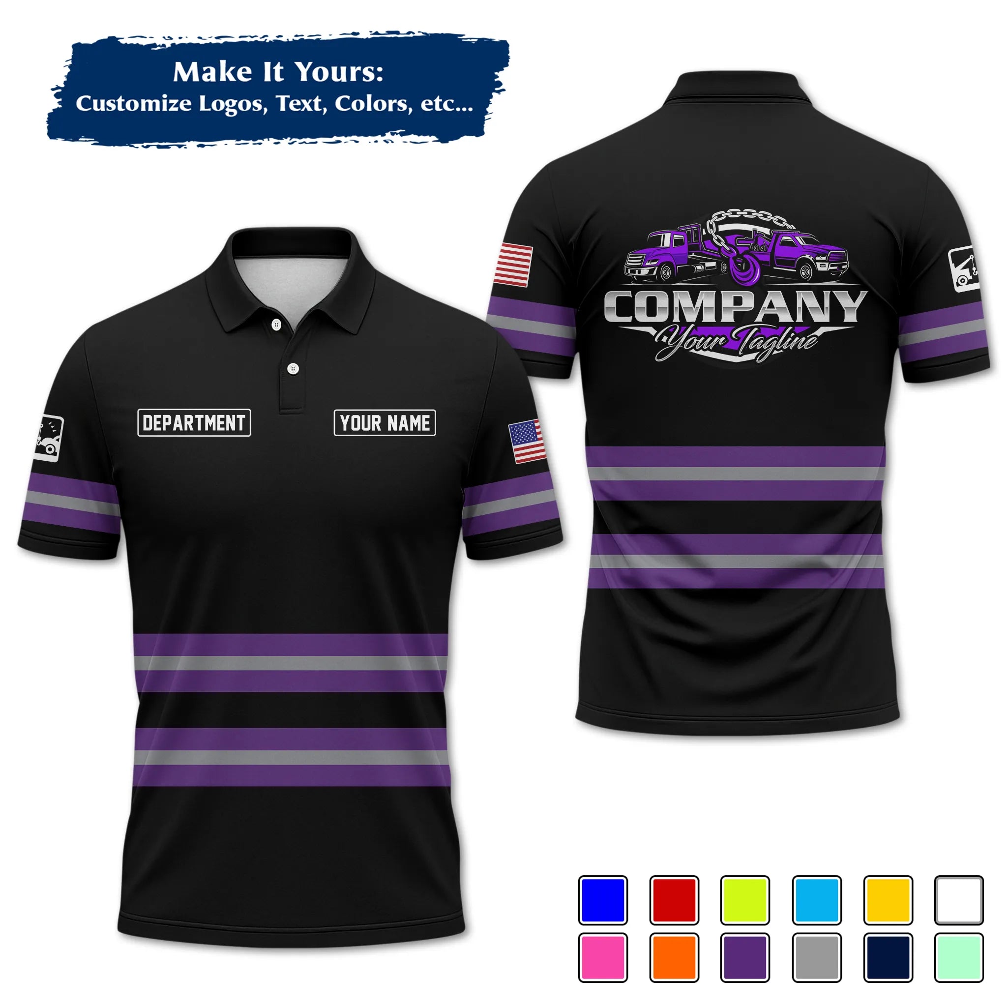 Custom Logo Trucker Apparel, Bulk Order Available, Personalized Gift for Trucking Business TRD11