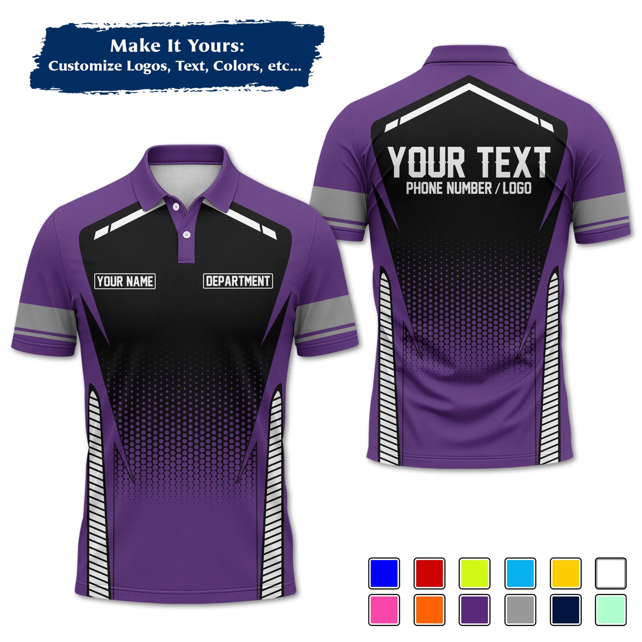 Custom Work Shirt & Uniform – Personalized with Company Logo, Name & Contact Inf UNF12