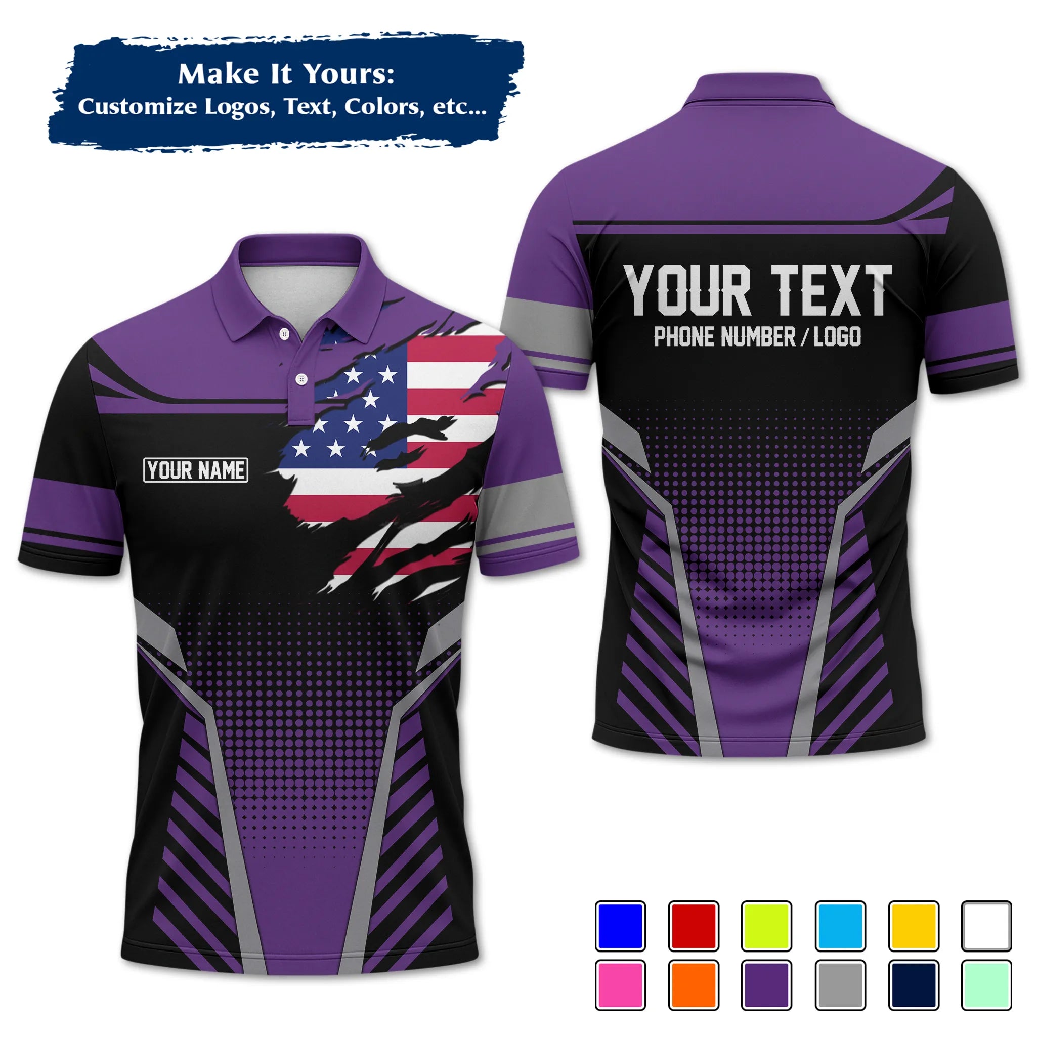 Custom Work Shirt & Uniform – Personalized with Company Logo, Name & Contact Inf UNF14