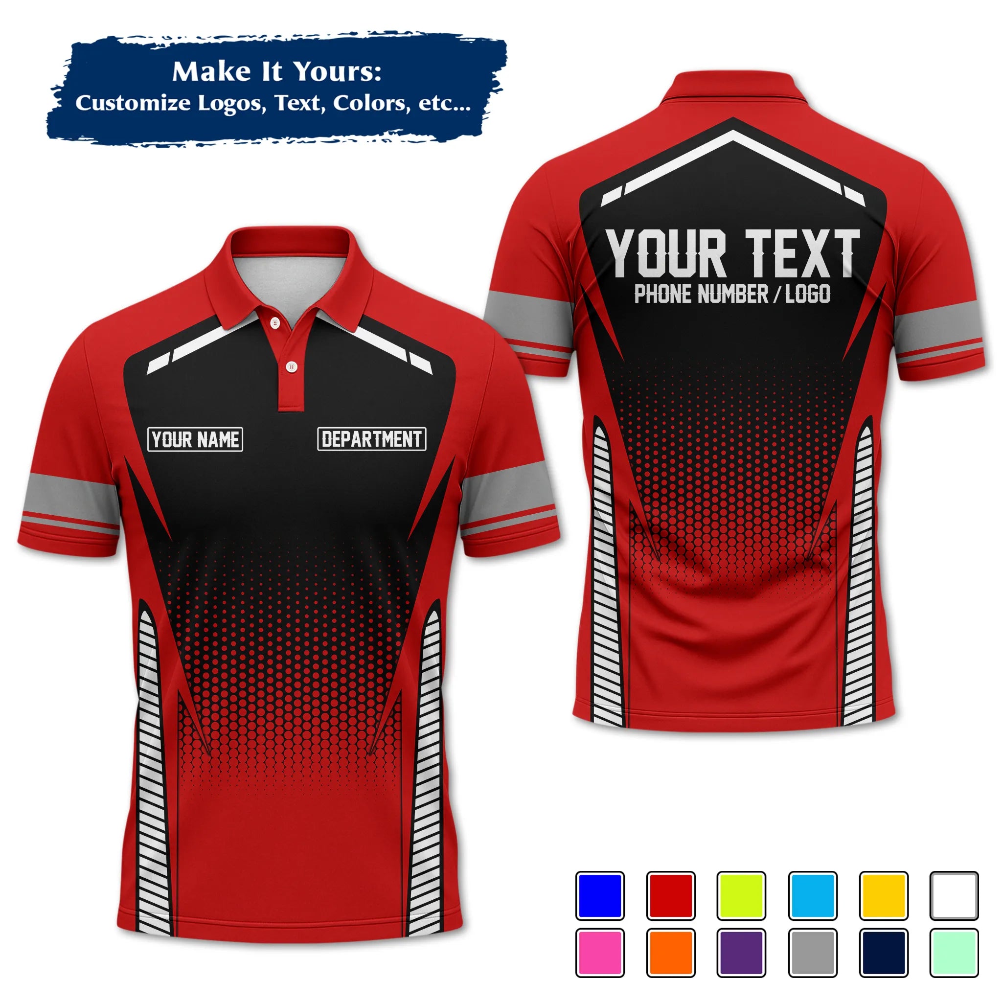 Custom Work Shirt & Uniform – Personalized with Company Logo, Name & Contact Inf UNF12