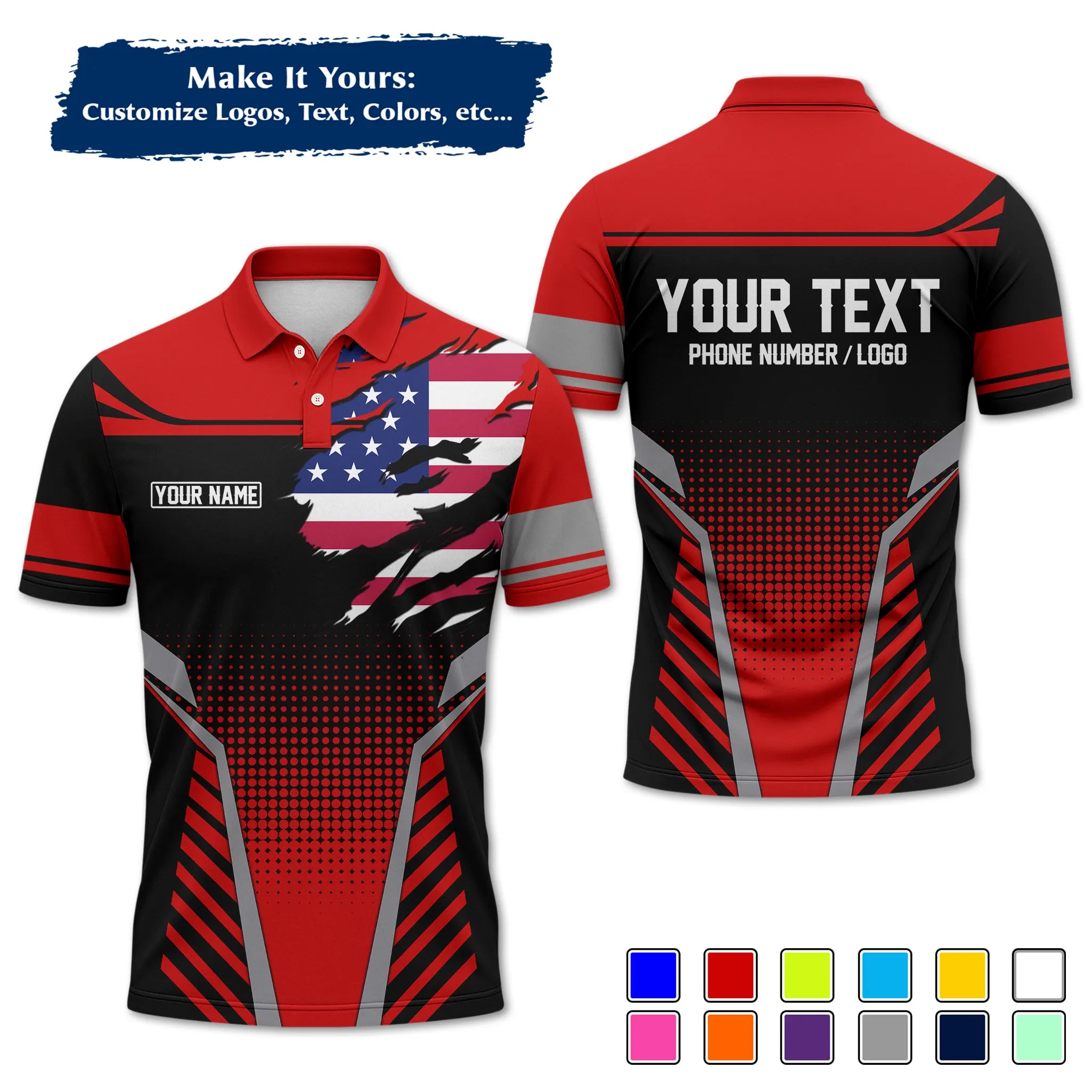 Custom Work Shirt & Uniform – Personalized with Company Logo, Name & Contact Inf UNF14