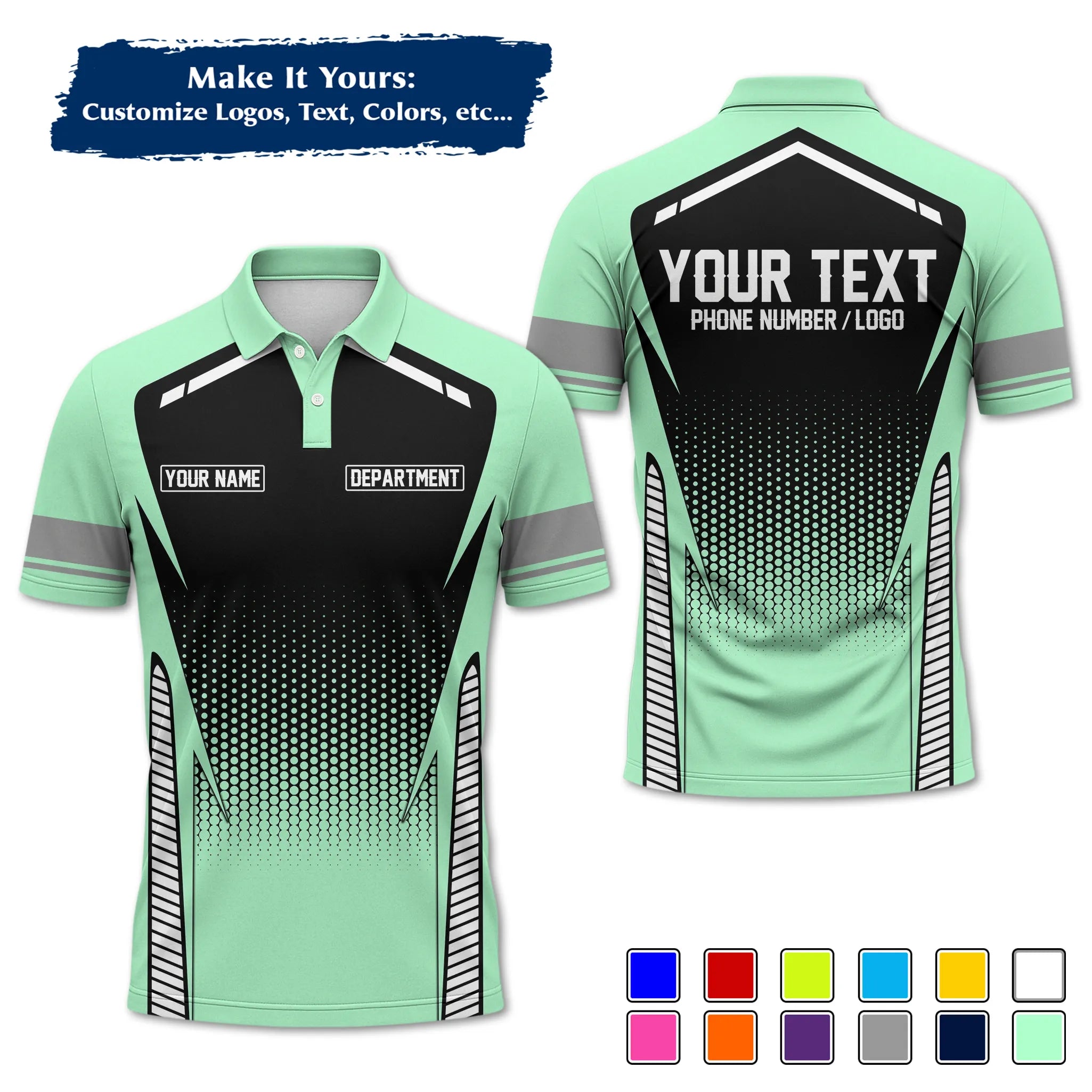 Custom Work Shirt & Uniform – Personalized with Company Logo, Name & Contact Inf UNF12