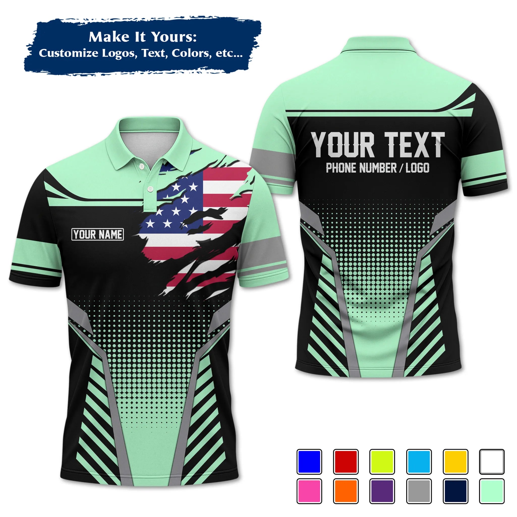 Custom Work Shirt & Uniform – Personalized with Company Logo, Name & Contact Inf UNF14