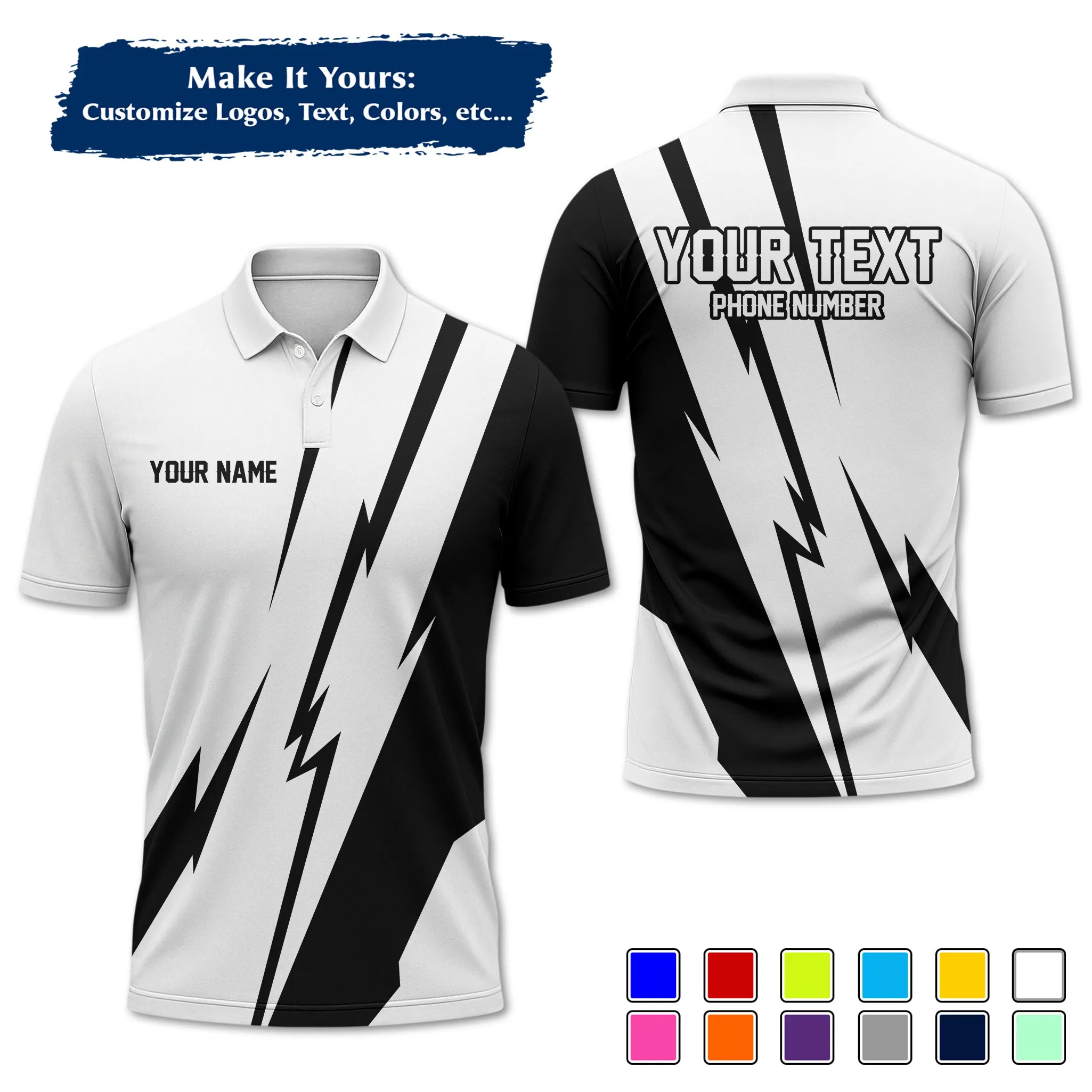 Custom Work Shirt & Uniform – Personalized with Company Logo, Name & Contact Inf UNF13