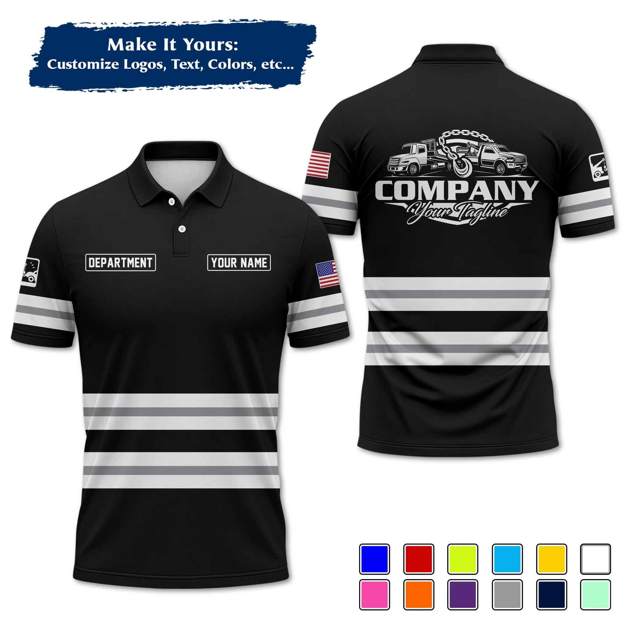 Custom Logo Trucker Apparel, Bulk Order Available, Personalized Gift for Trucking Business TRD11