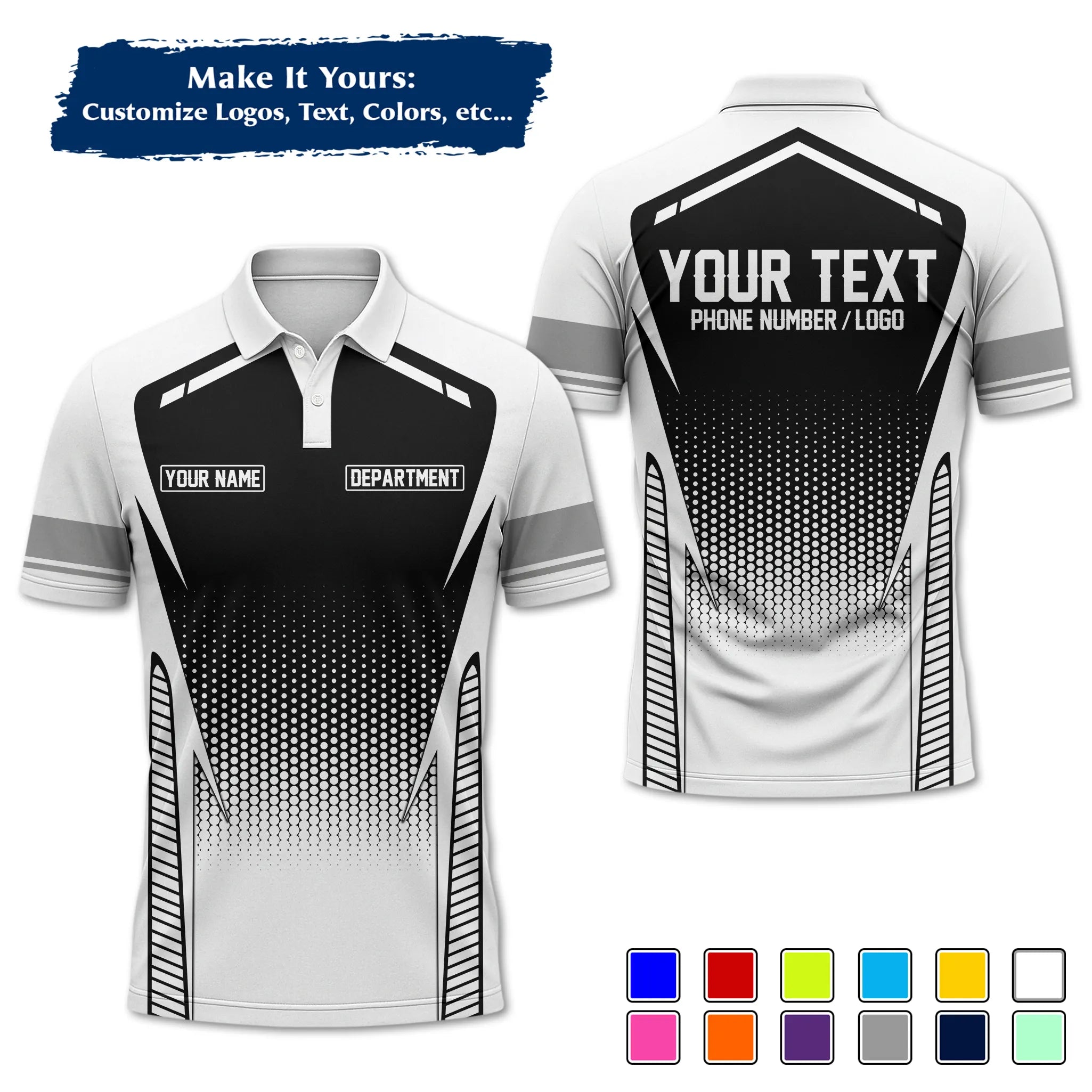 Custom Work Shirt & Uniform – Personalized with Company Logo, Name & Contact Inf UNF12