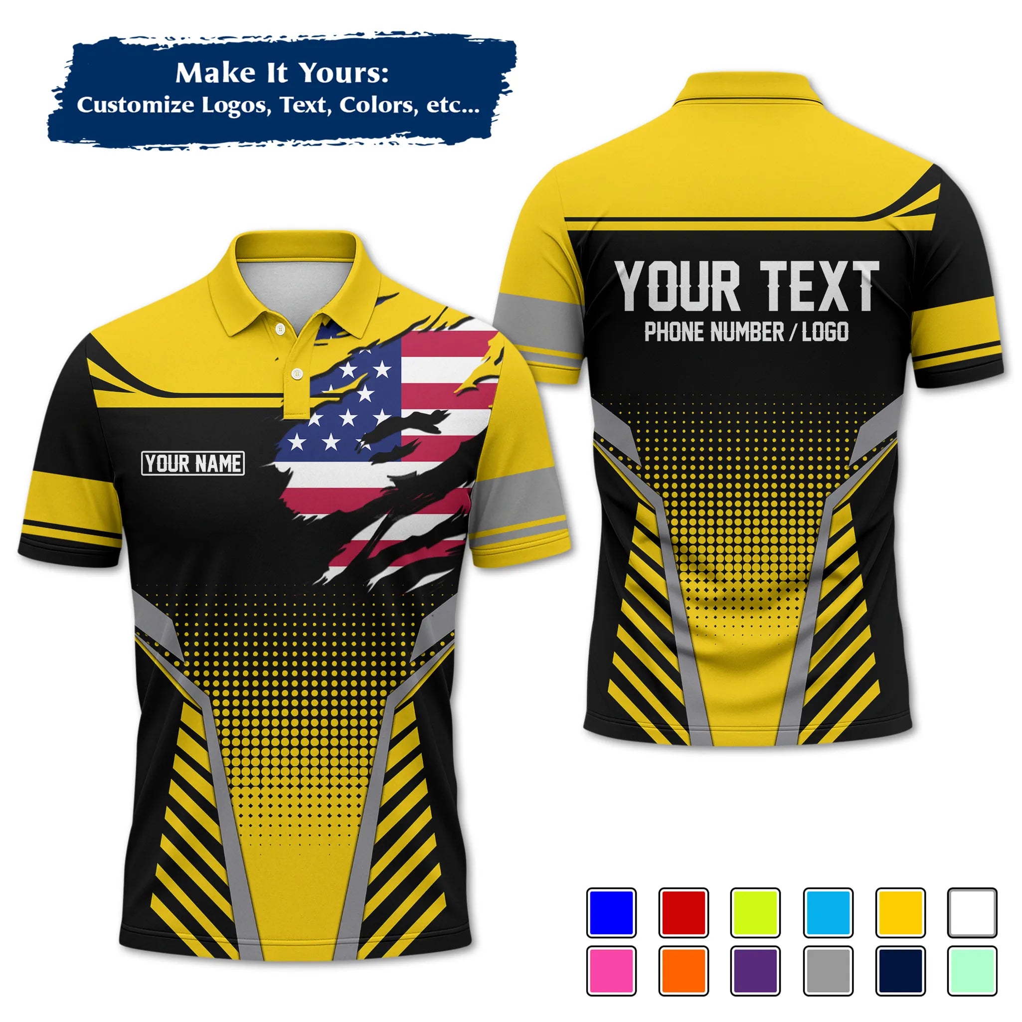 Custom Work Shirt & Uniform – Personalized with Company Logo, Name & Contact Inf UNF14